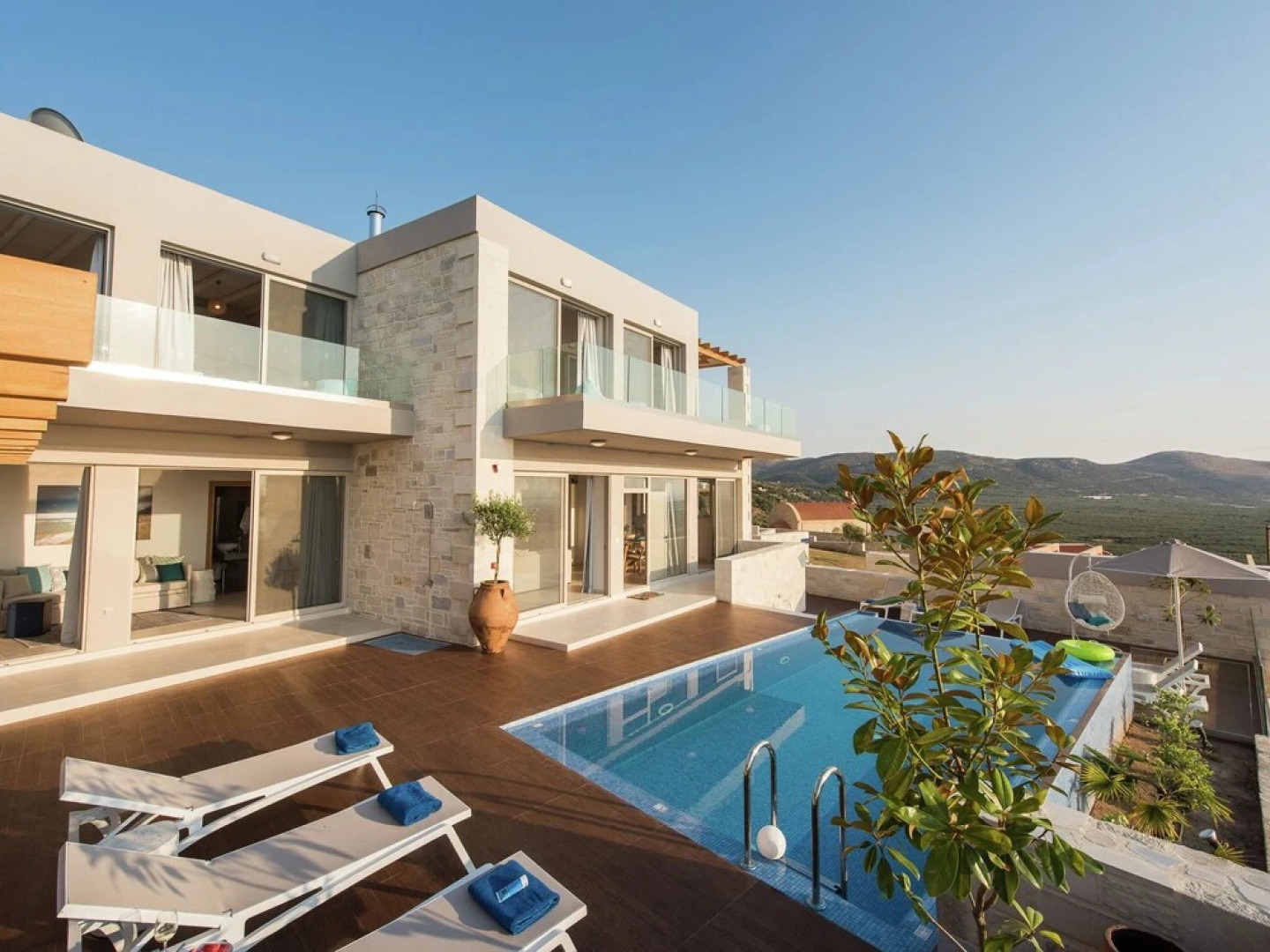 Lux Villa Near Falasarna Beach & a Restaurant, Private Pool & Sea View