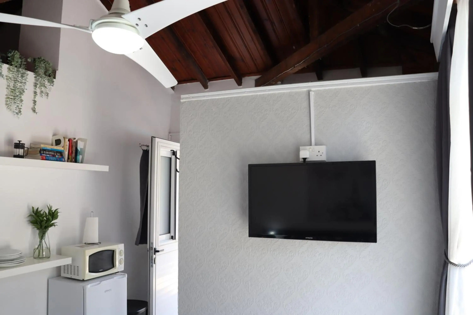 Mediterranean poolside garden cottage