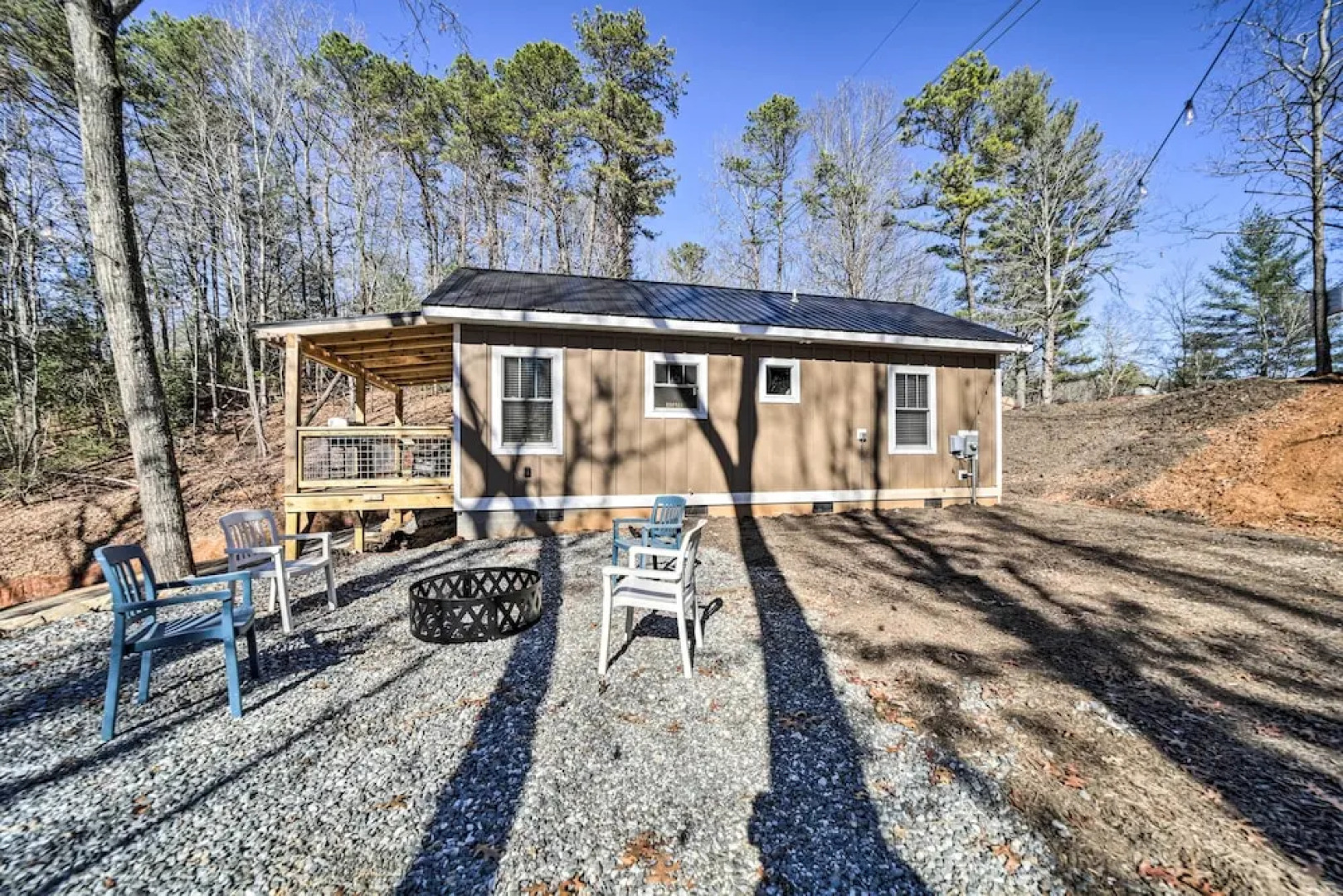 Modern Cabin w/ Fire Pit < 3 Mi to Trails!