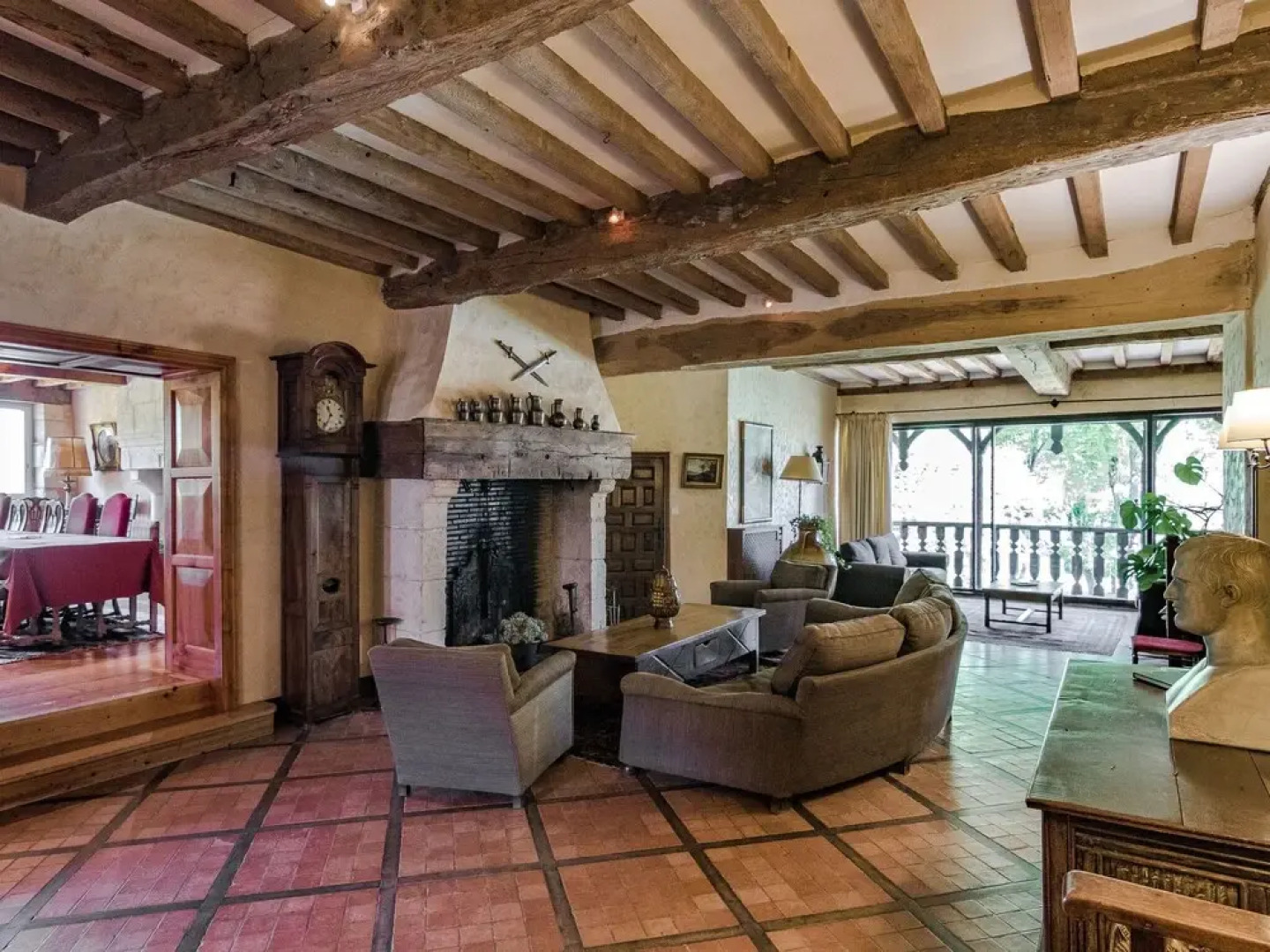 Ritzy Mansion in Sourzac With Tennis Court, Pool & Gym