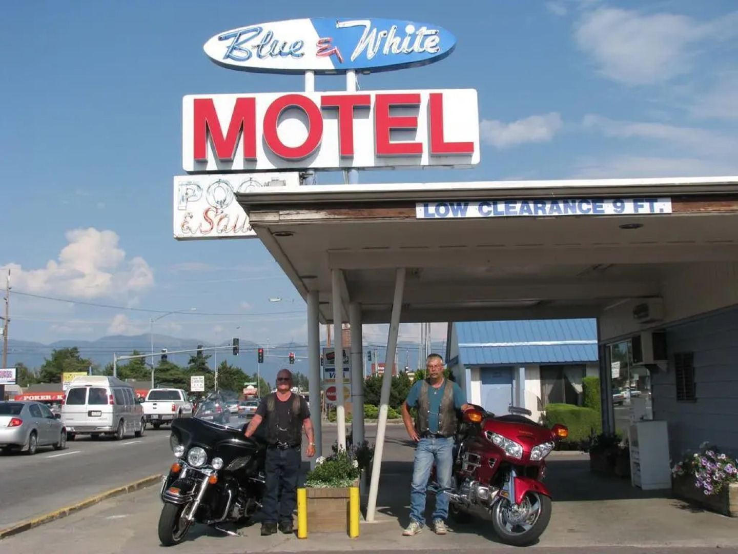 Blue and White Motel