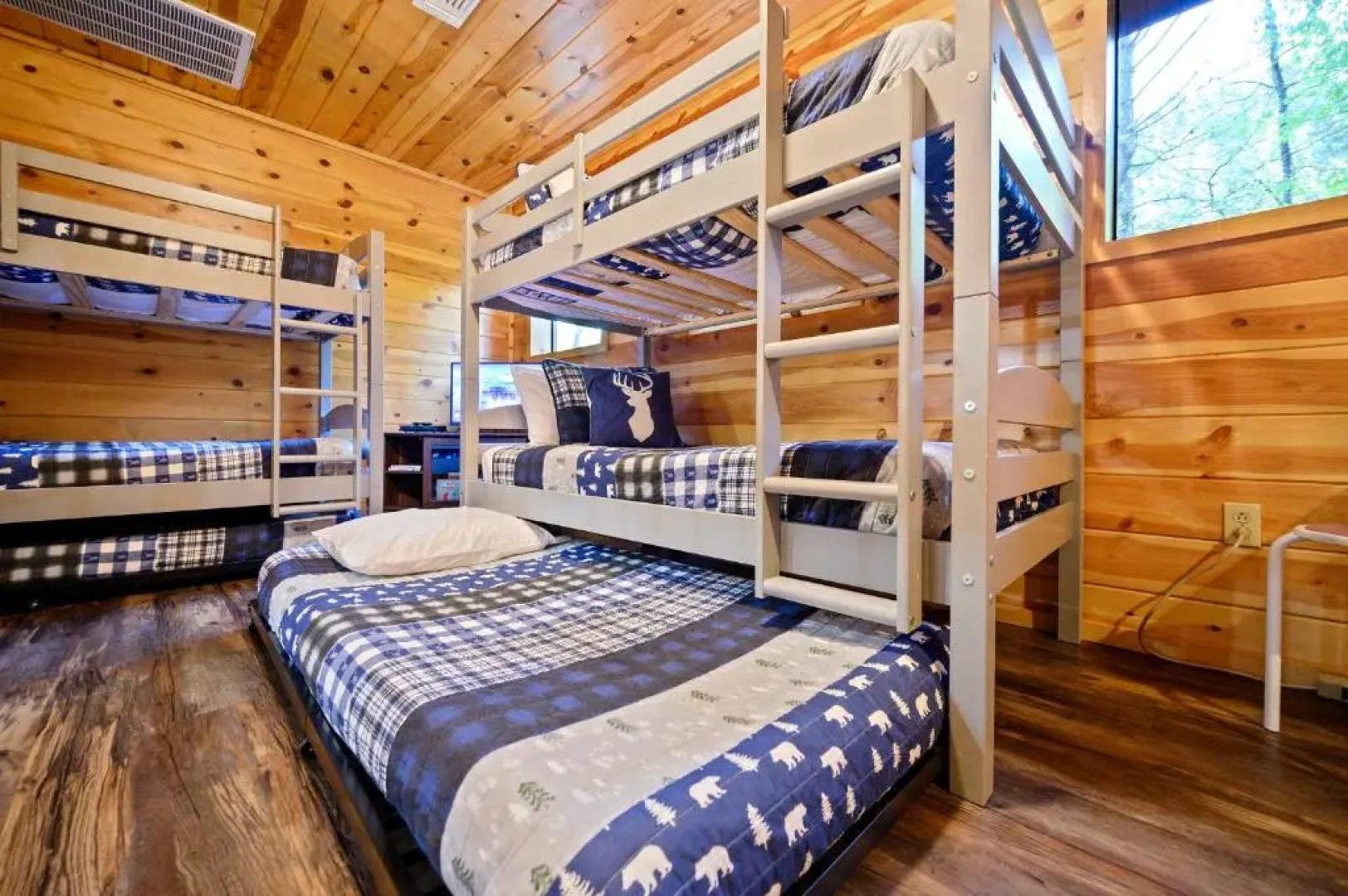 Hickory Bear - Secluded Cabin, Sleeps 10, New Hot Tub, Fire Pit, Arcade, Foosball Table & Deck Slide