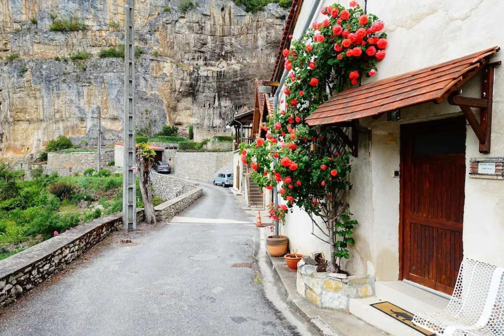 Un jardin dans la falaise