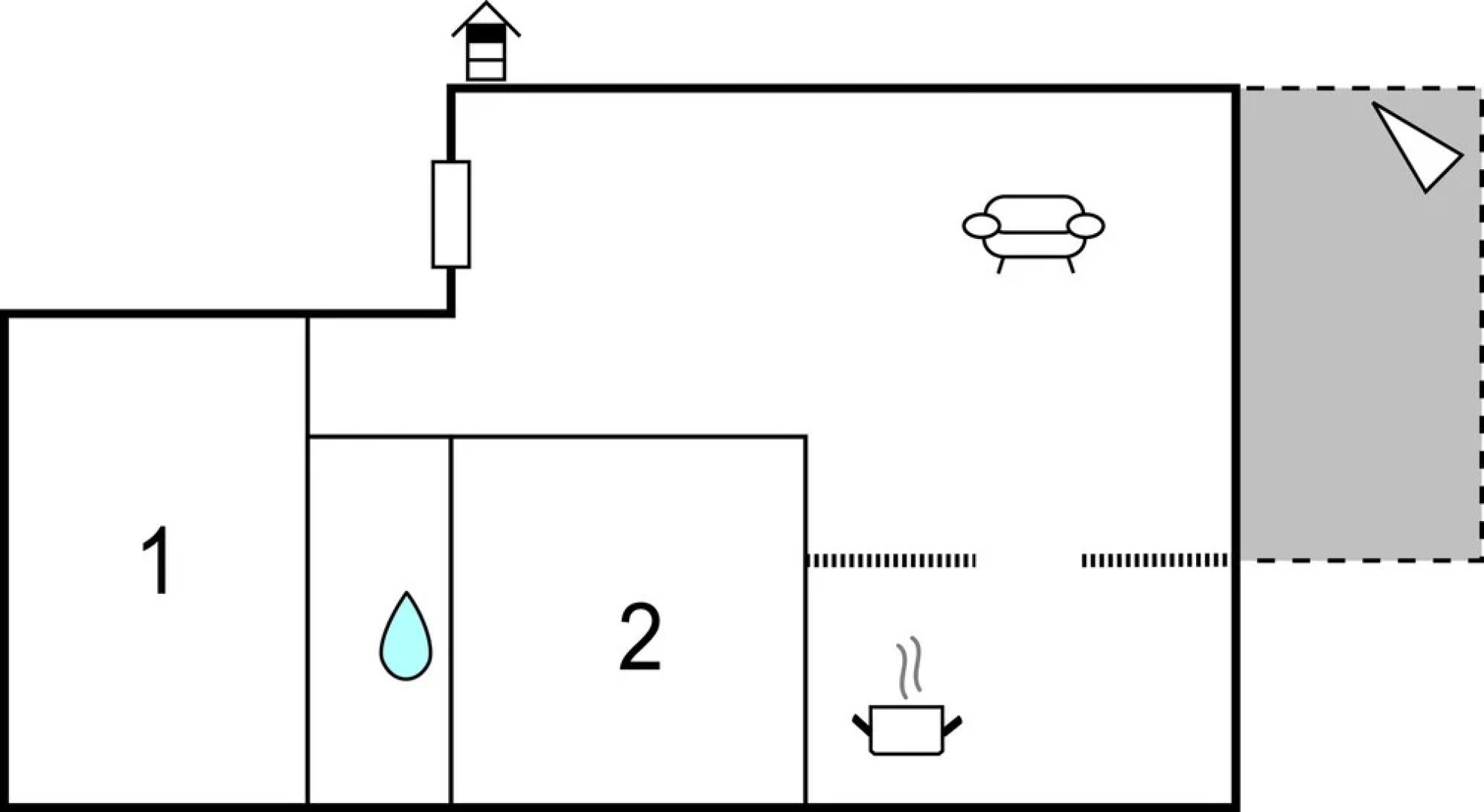 Nice Home in Cavle With Wifi and 2 Bedrooms