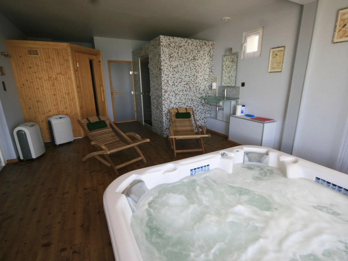 Beautiful villa by the sea with a large garden, jacuzzi, sauna and steam room.