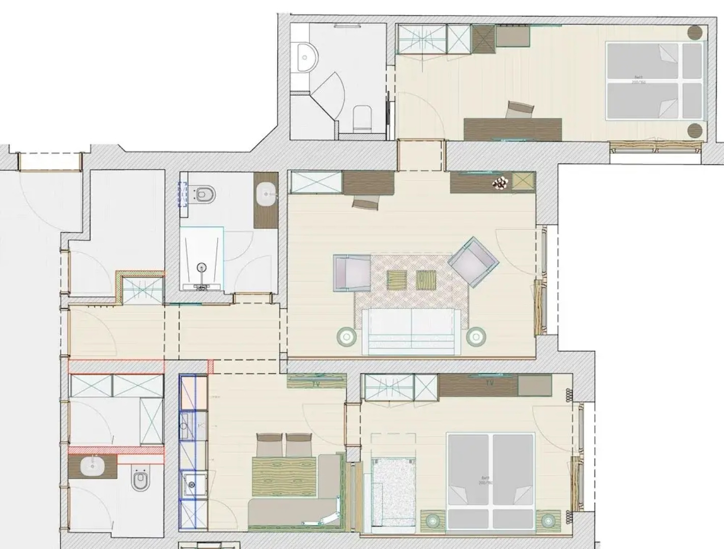 Ferienwohnung mit 2 Schlafzimmern fur 6 Personen