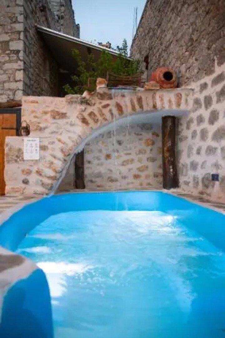 Dandy Villas Mani - Old Tower House - Fireplace - Pool