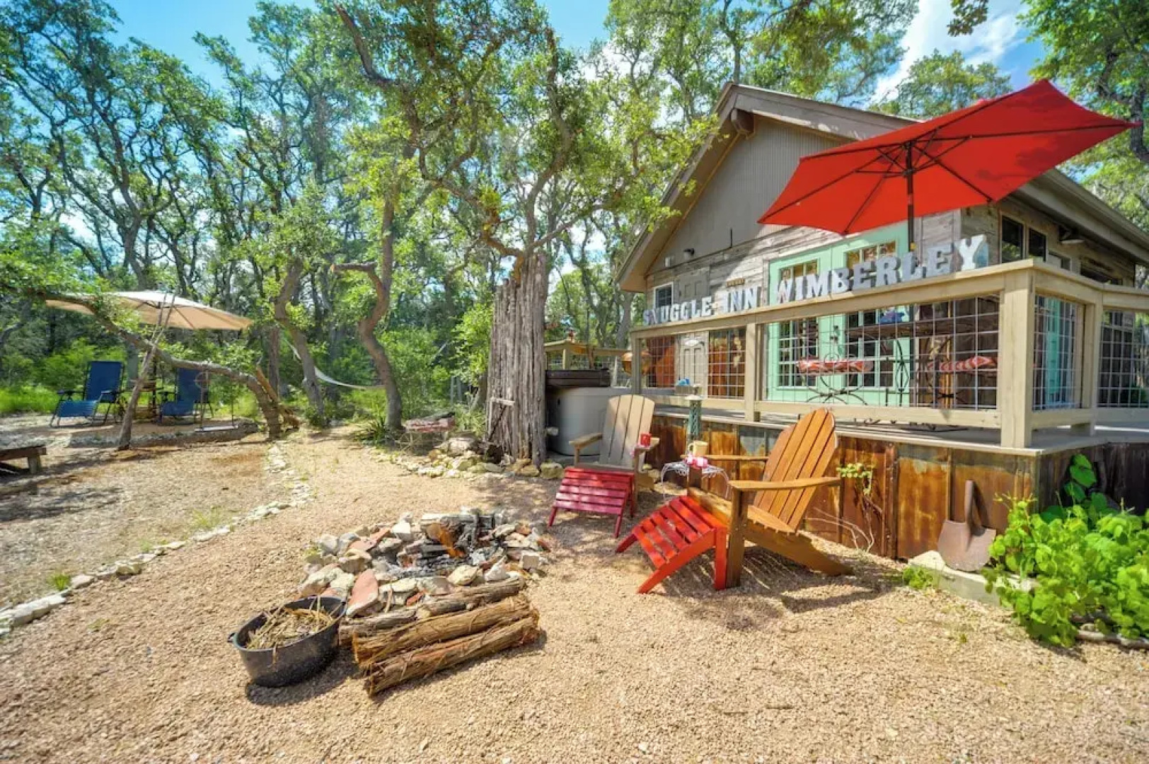 Snuggle Inn Wimberley Cabin w/ Fire Pit + Deck