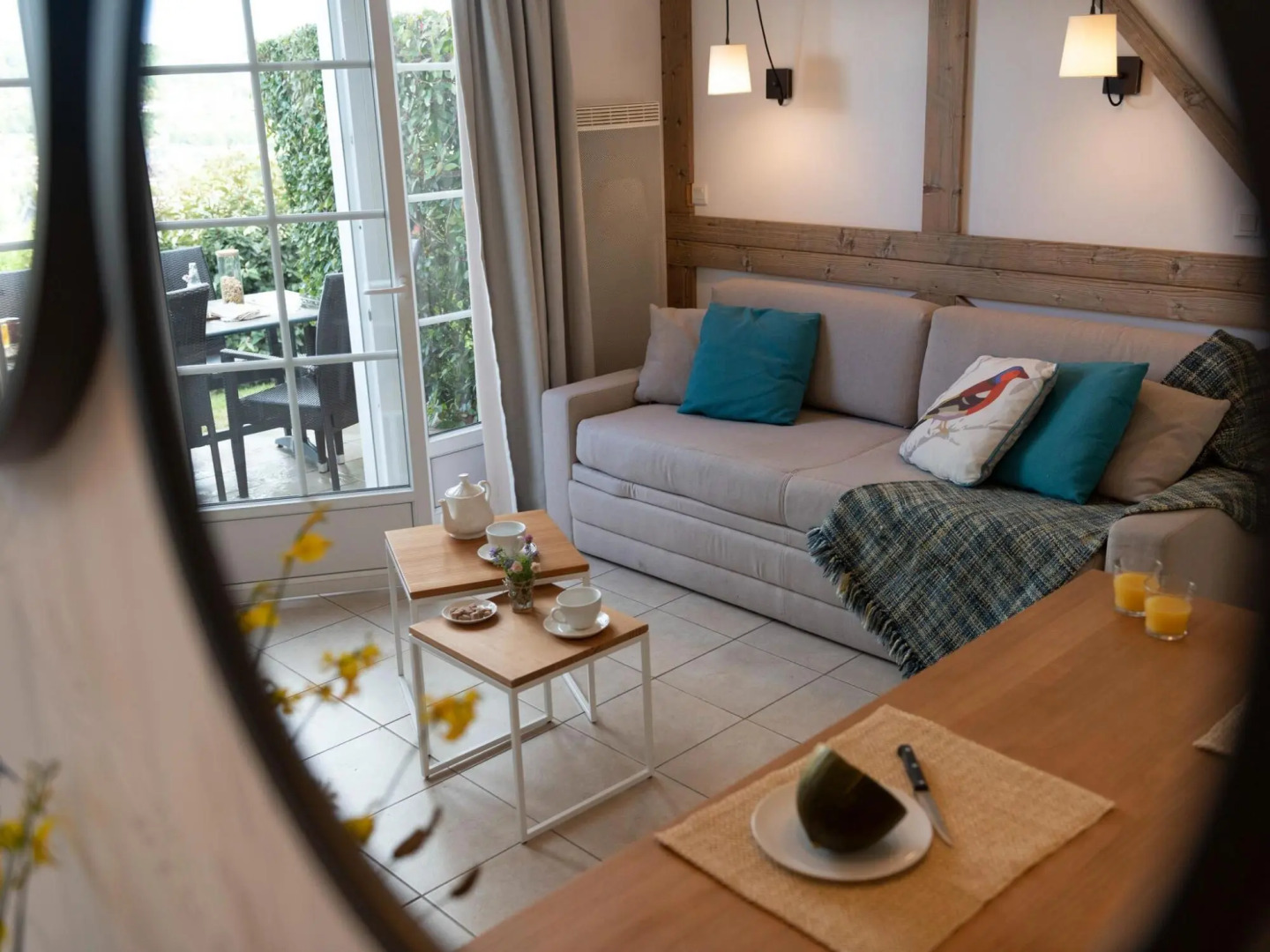 terraced house in Résidence & Spa with common pool and sauna, Houlgate