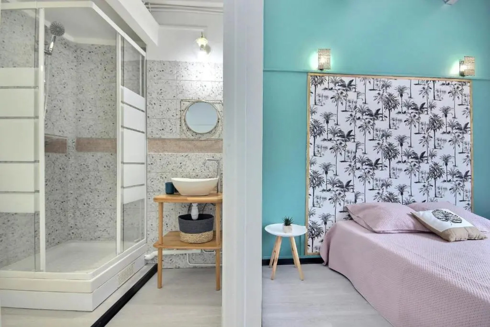 Maison de ville atypique avec piscine, mer à 100m, 2 chambres