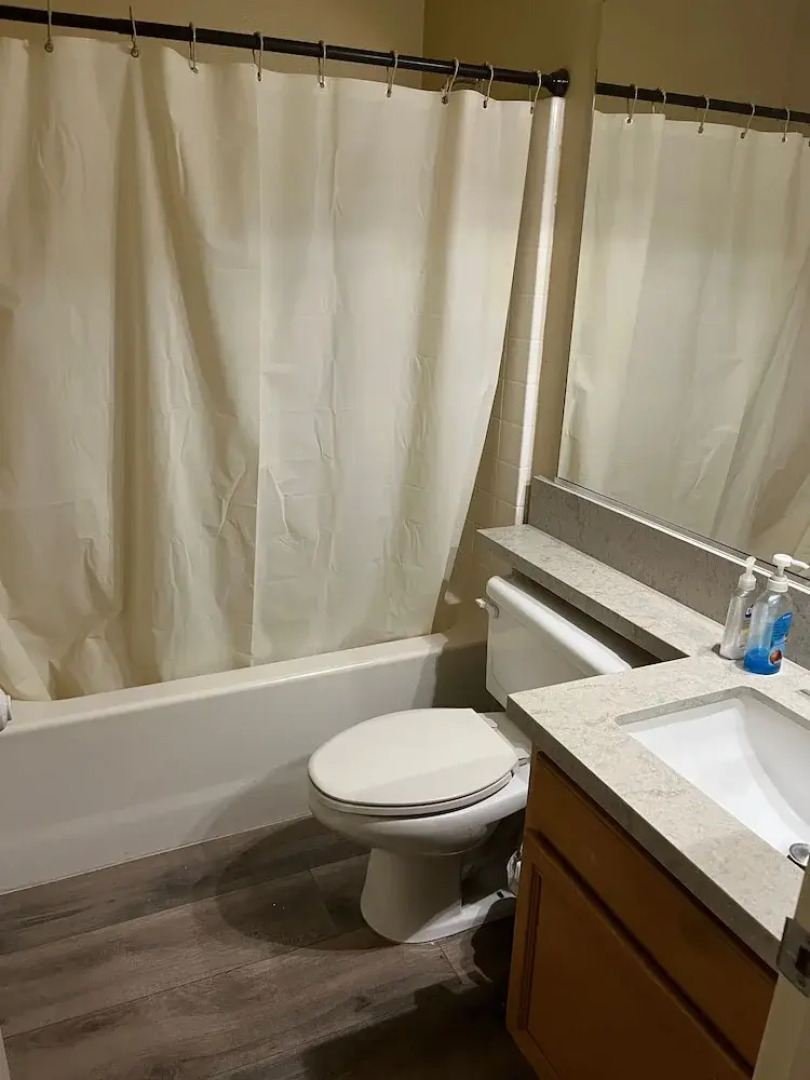 One Bedroom With its Full Bathroom