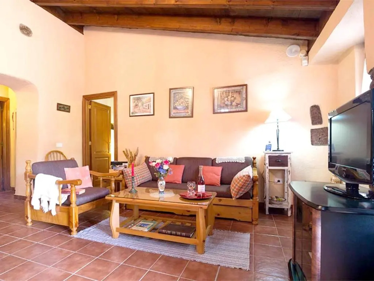 House with 2 bedrooms in San Cristobal de La Laguna with wonderful sea view shared pool enclosed garden 3 km from the beach