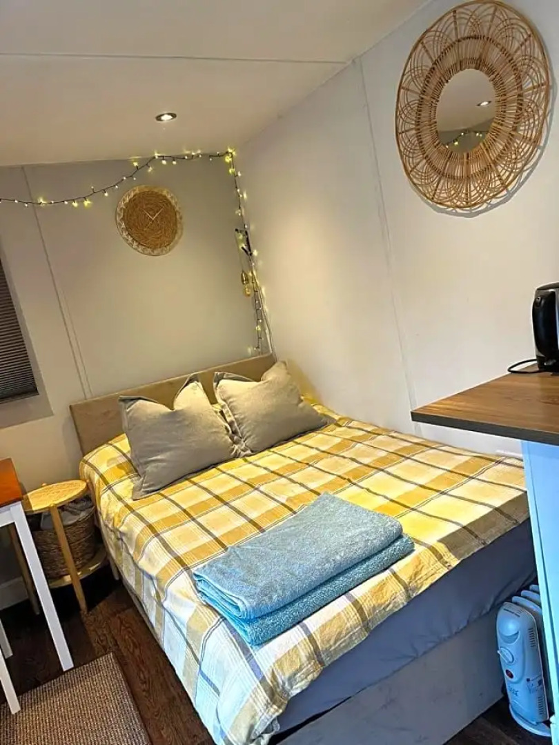 Apple tree hut, in a private garden