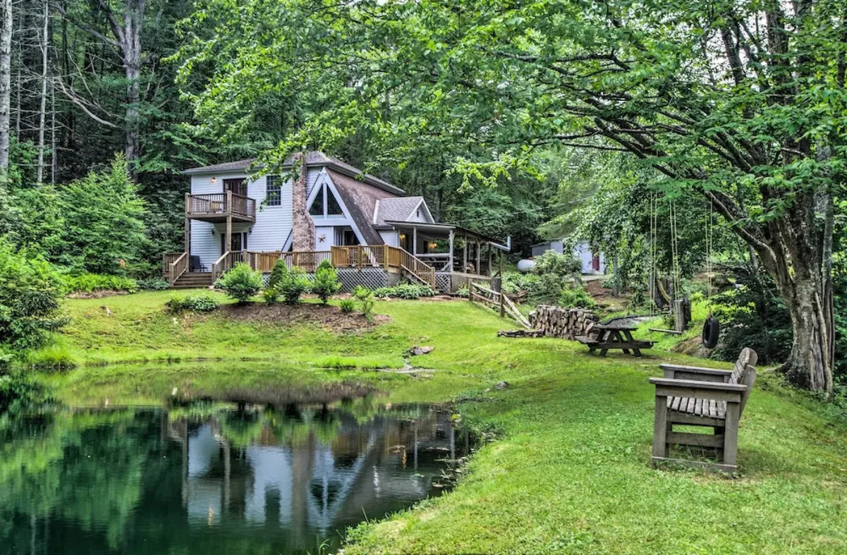 Serene Todd Getaway w/ Private Pond & Creek Views!