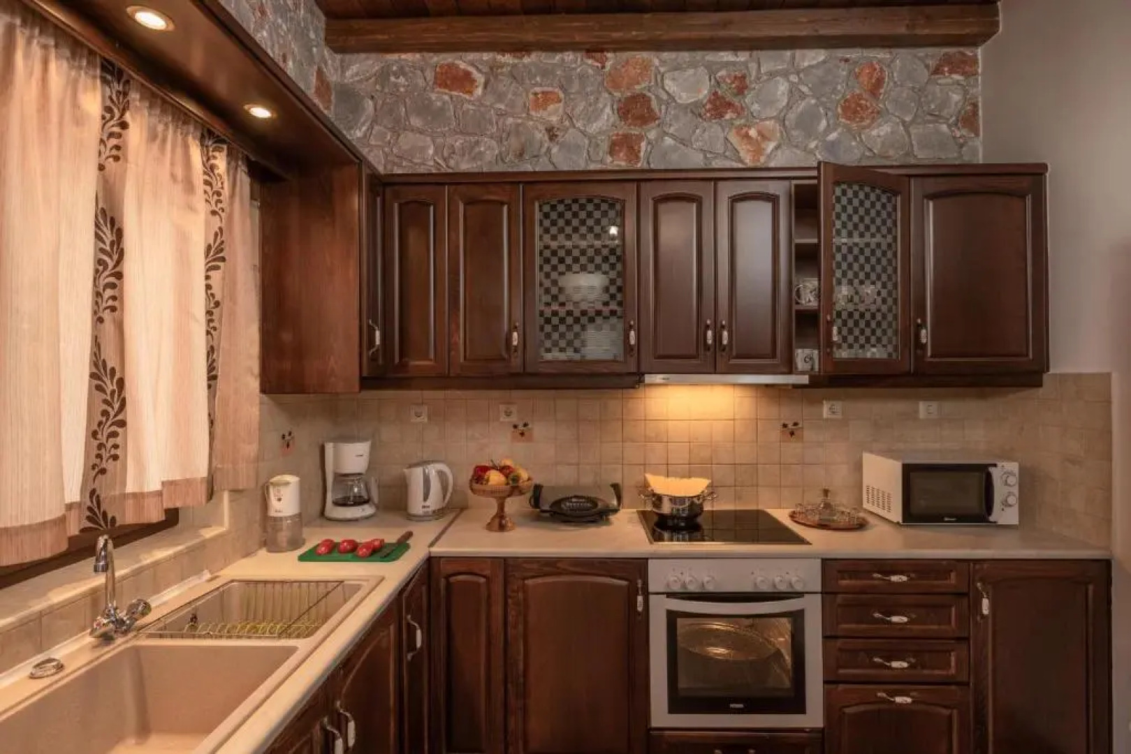 Sunset traditional house