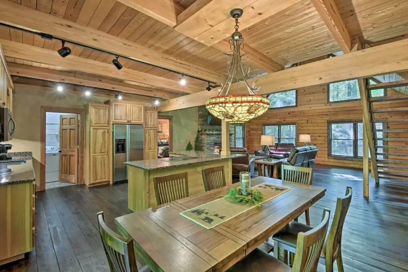 Sapphire Log Cabin w/ Wraparound Deck + Fire Pit!