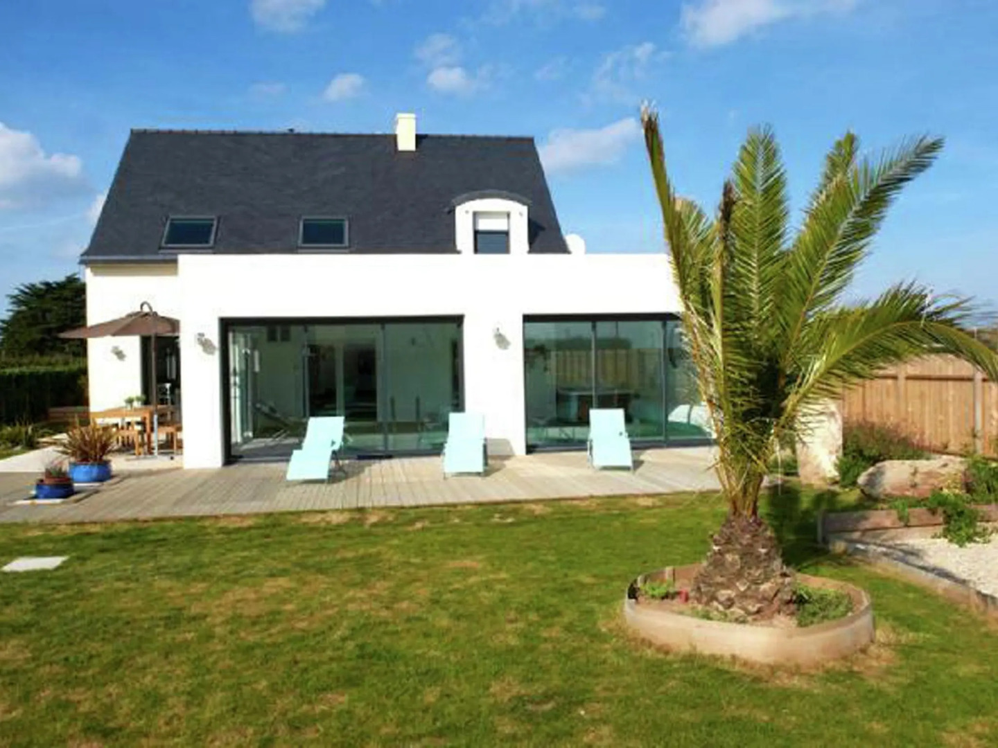 Modern and luxurious villa with a heated indoor private swimming pool