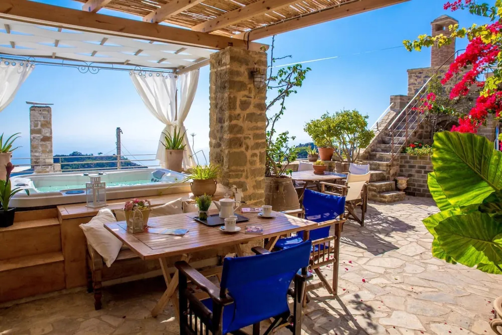 House With 4 Bedrooms in Anatoli, With Wonderful sea View, Enclosed Garden and Wifi Near the Beach