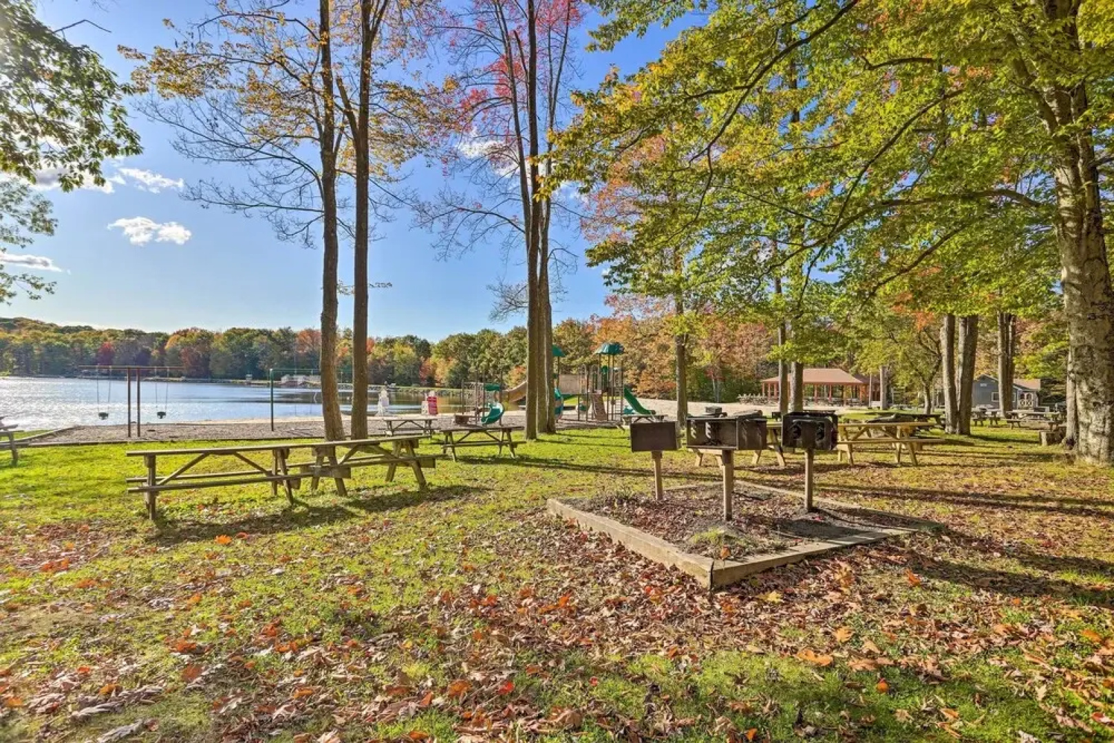 1 Block to Lake: Poconos Getaway w/ Fire Pit!