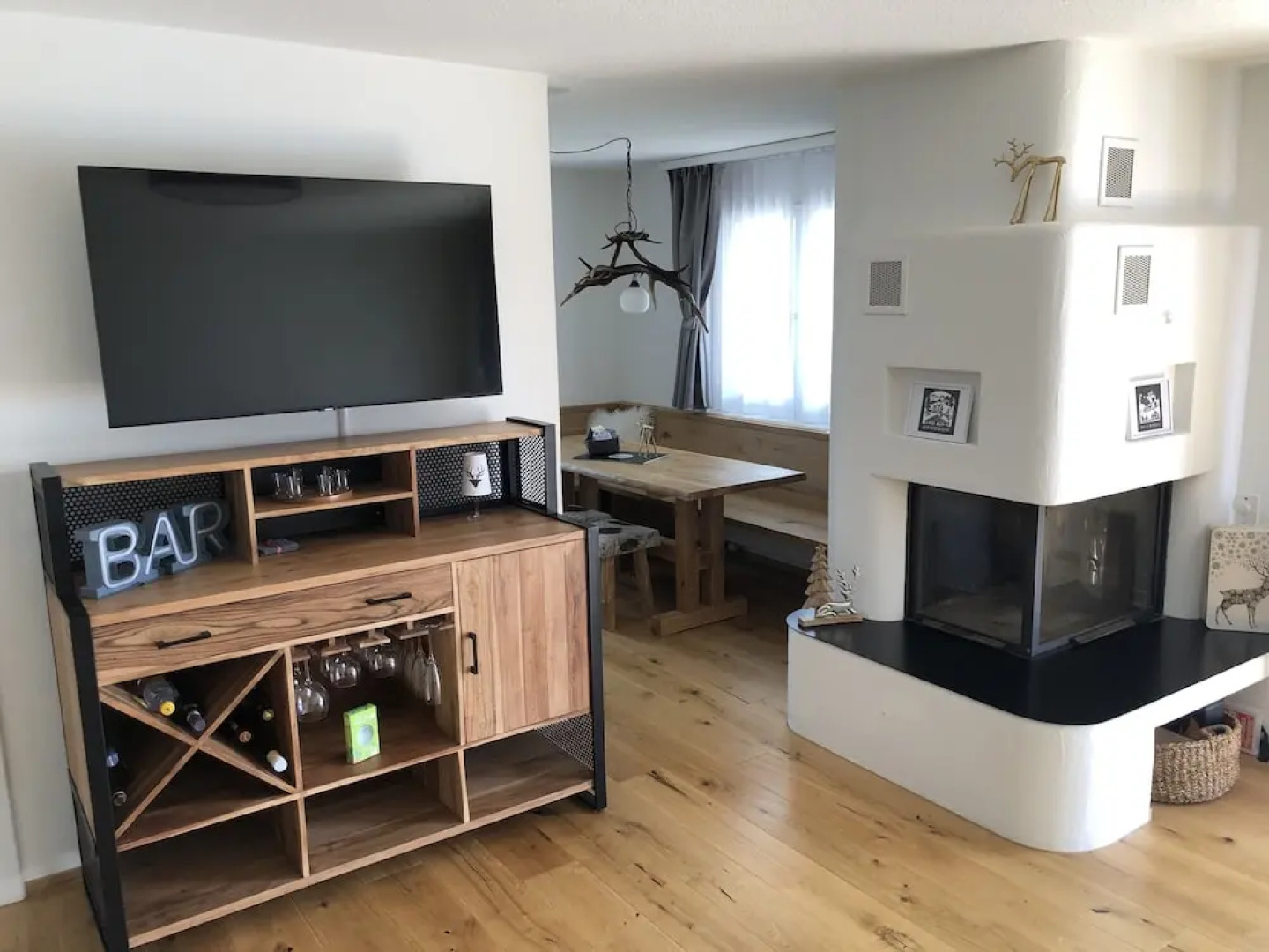 Renovated 3 Rooms Apartment in Ruschein Near Laax