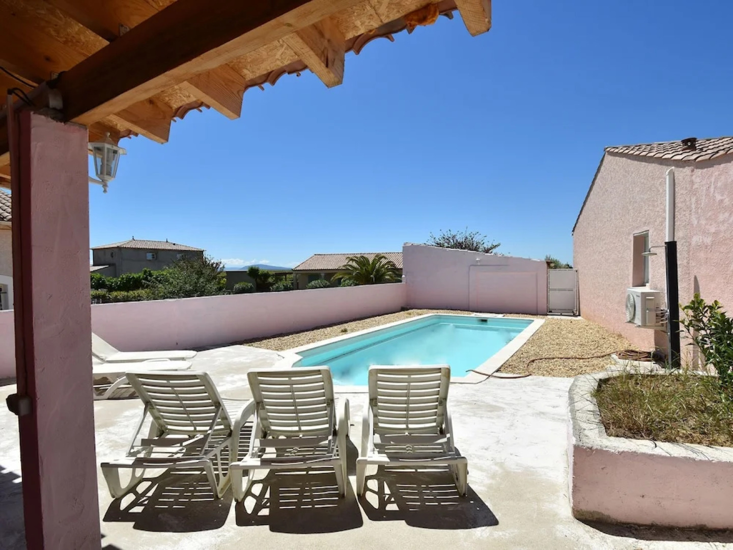 Air-conditioned Villa With Private, Fenced Swimming Pool With Covered Terrace