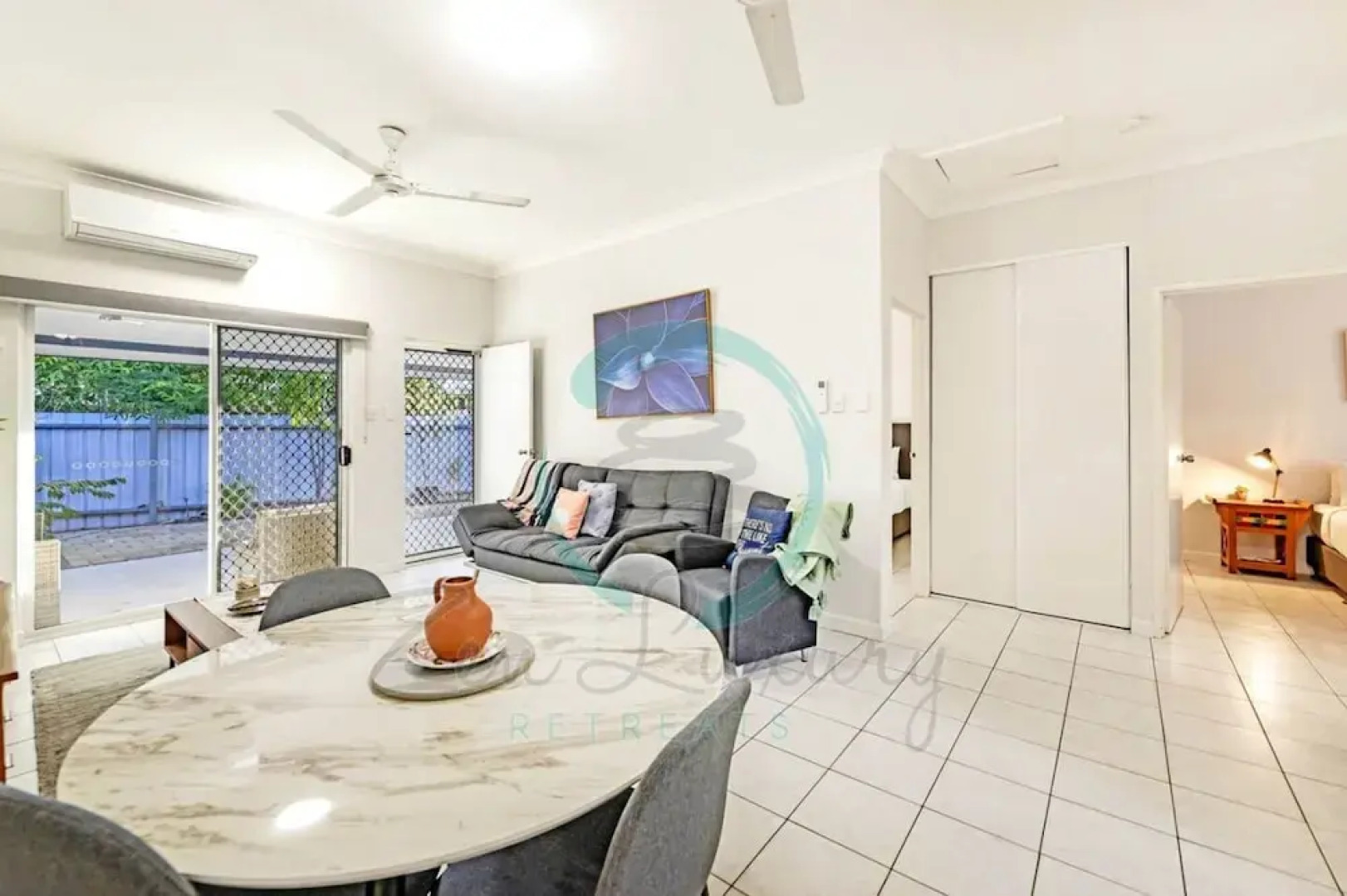 Zen Hideaway Cozy 2BR Haven Office Dual Patio