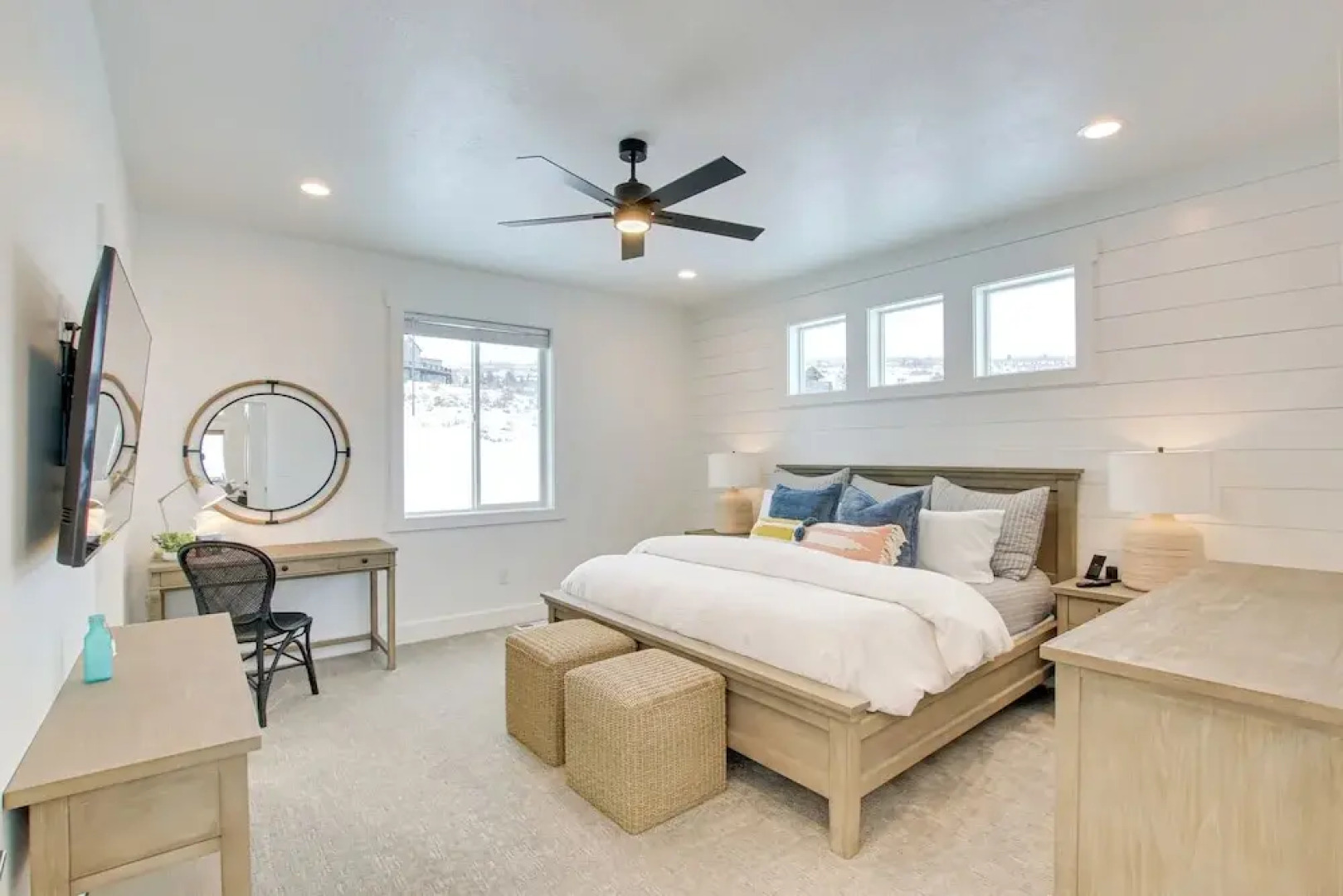 Pool Access & Lake Views: Modern Garden City Home