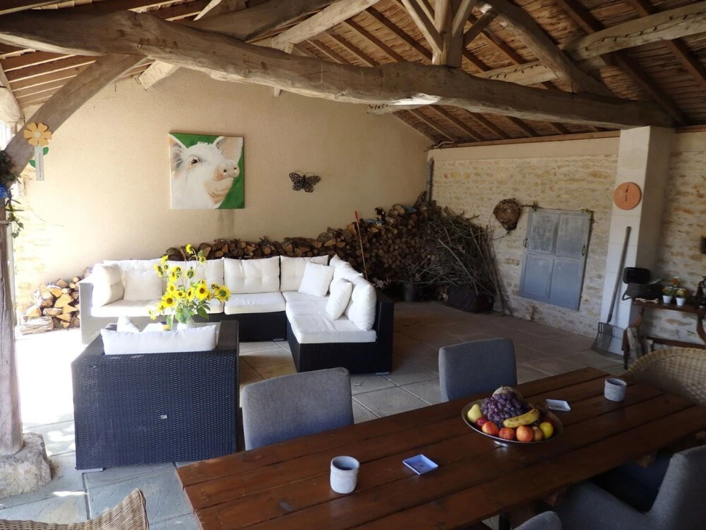 18th Century Farmhouse With Spacious Covered Terrace, Nearby Poitiers and Chinon