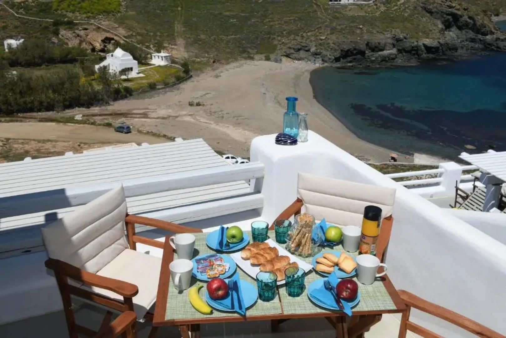 Superior Beachfront Apartment 1 with view to the Aegean Sea