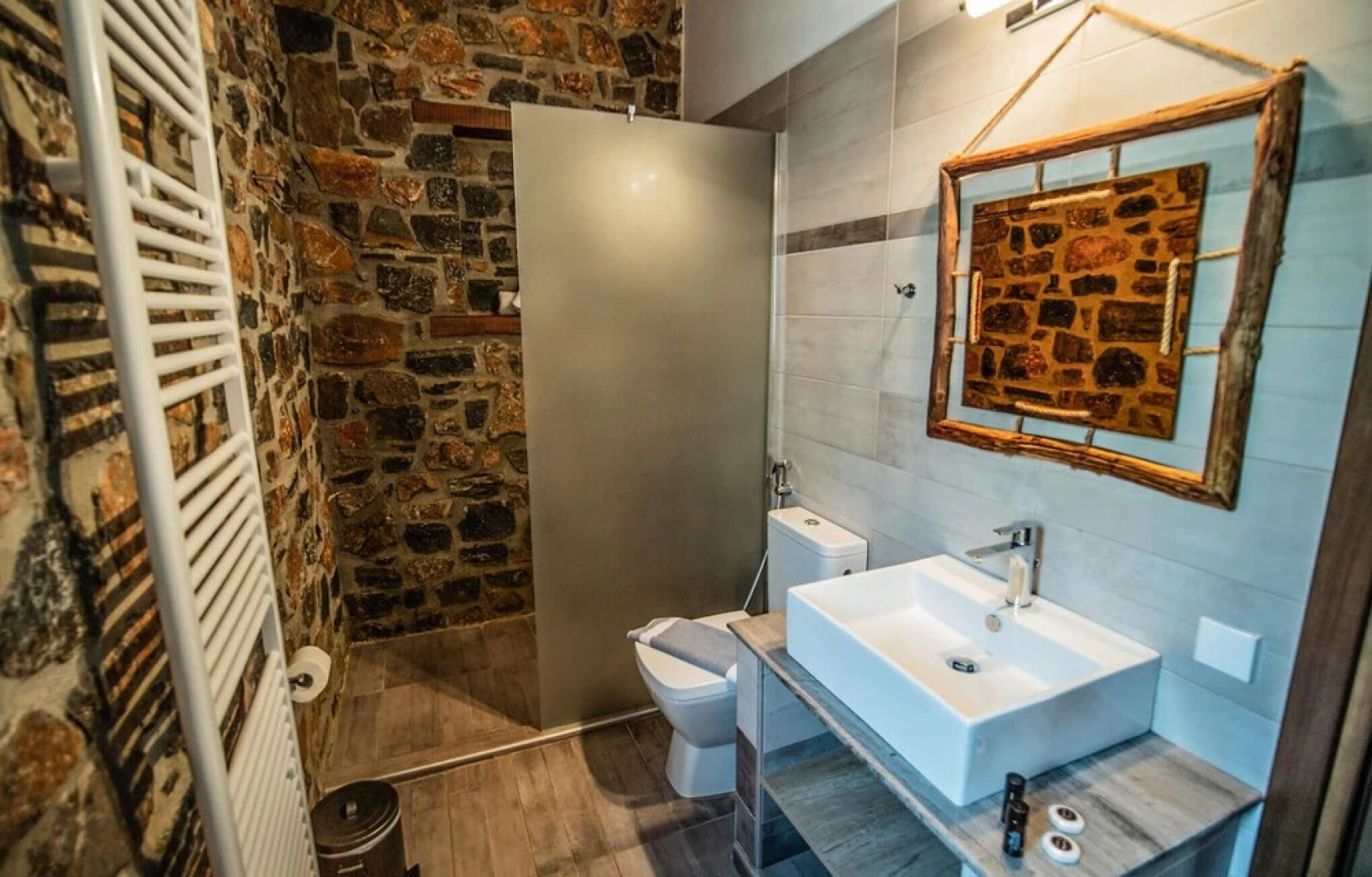 Amazing Home in Milatos with Hot Tub, Sauna & WiFi