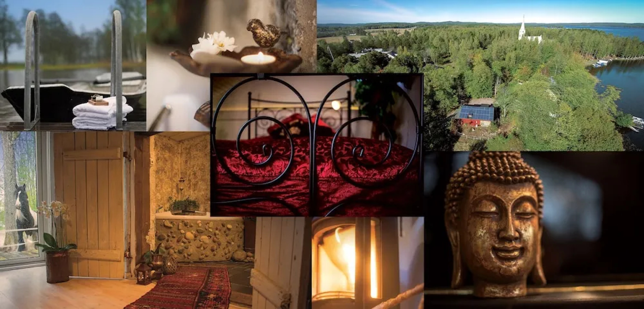 Romantic Spa Villa With Fireplace by the Lake