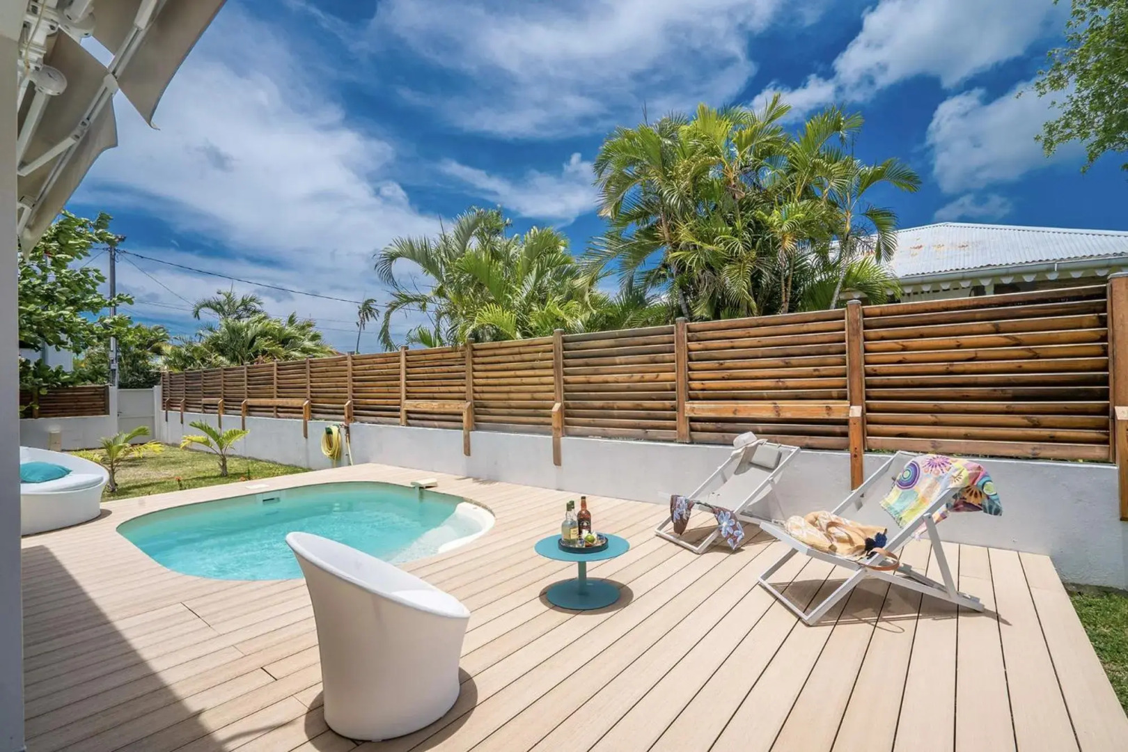 Villa Bel'Amandier : 3ch, bac à punch à 2min à pied de la plage