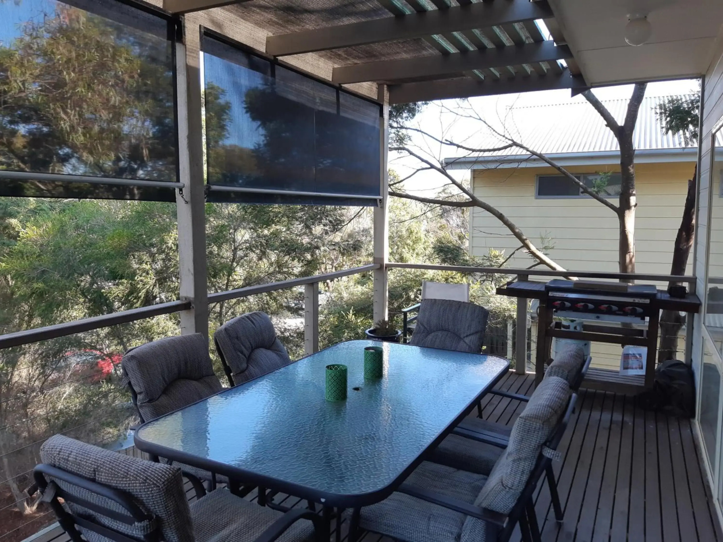 Elevated holiday house in bush setting overlooking wetlands