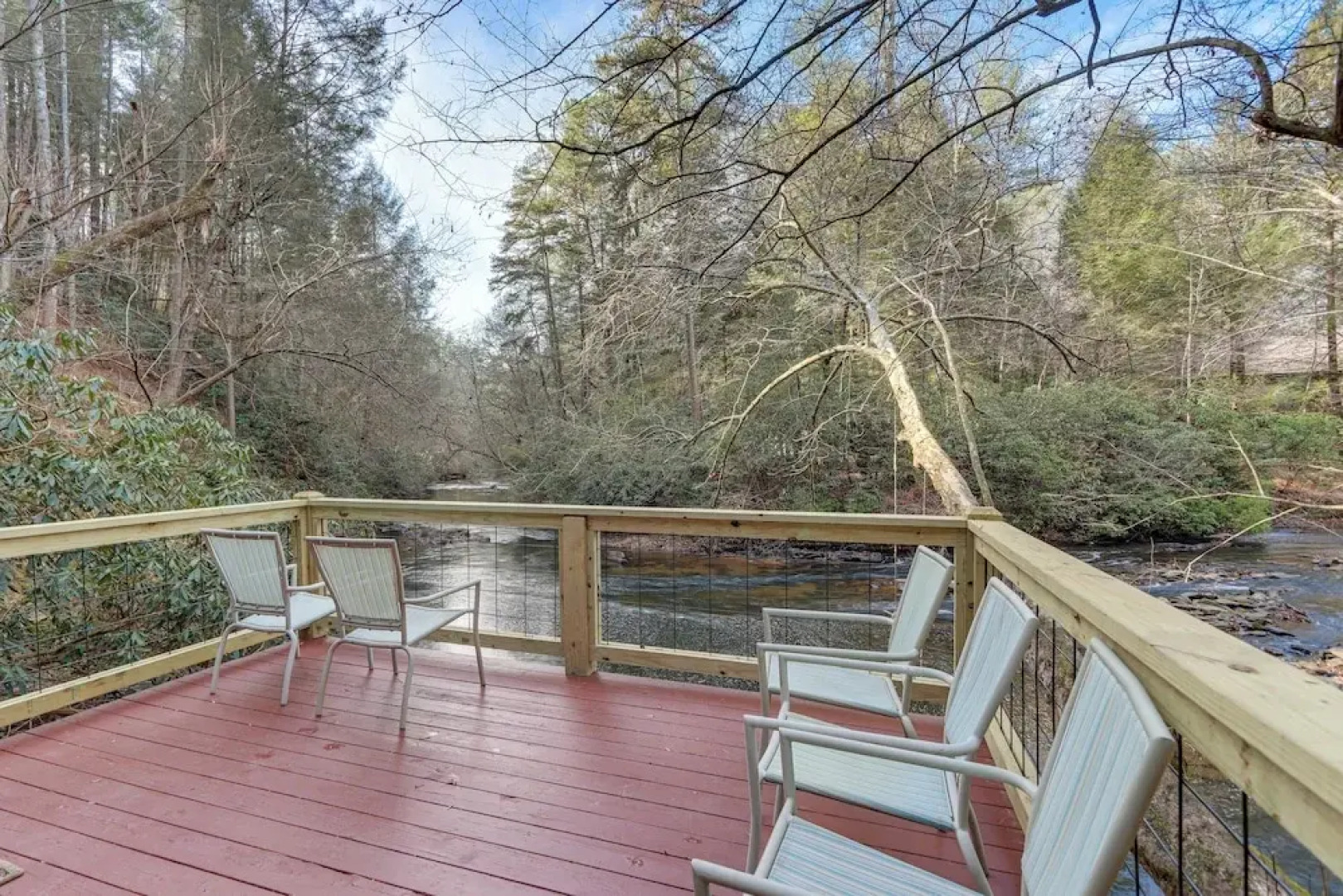 Waterfront Cabin w/ Beautiful River View & Hot Tub