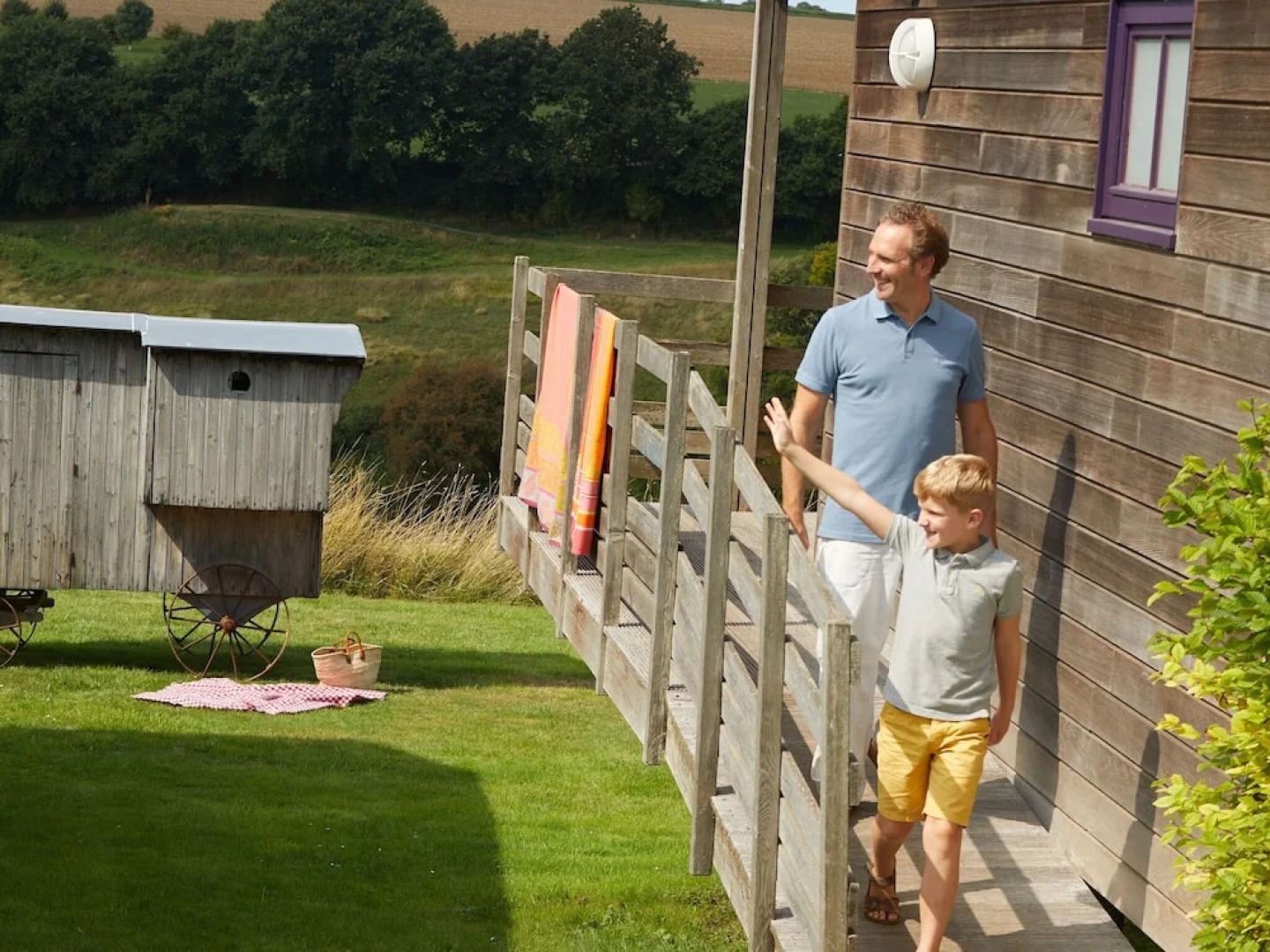 Authentic wooden holiday home in peaceful green surroundings