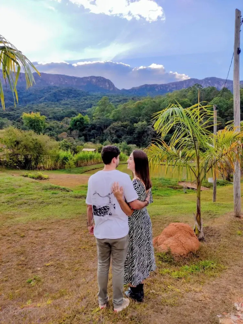 Serra a vista chalés