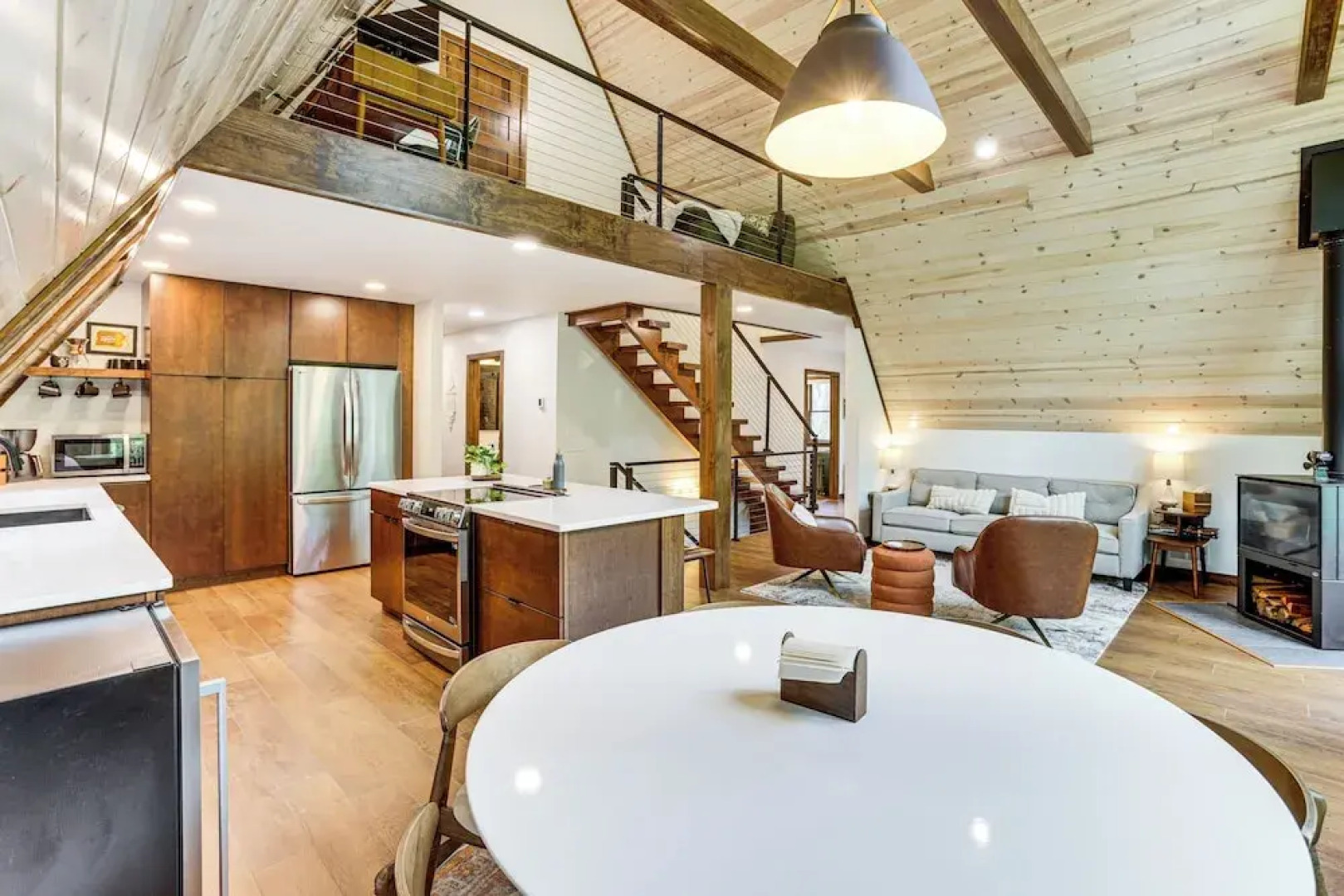 1 Mi to Resort Beach: Alpine Lake A-frame!