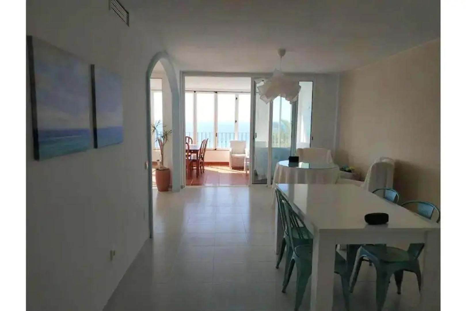 House with 3 bedrooms in Roquetas de Mar with wonderful sea view shared pool furnished terrace 75 m from the beach