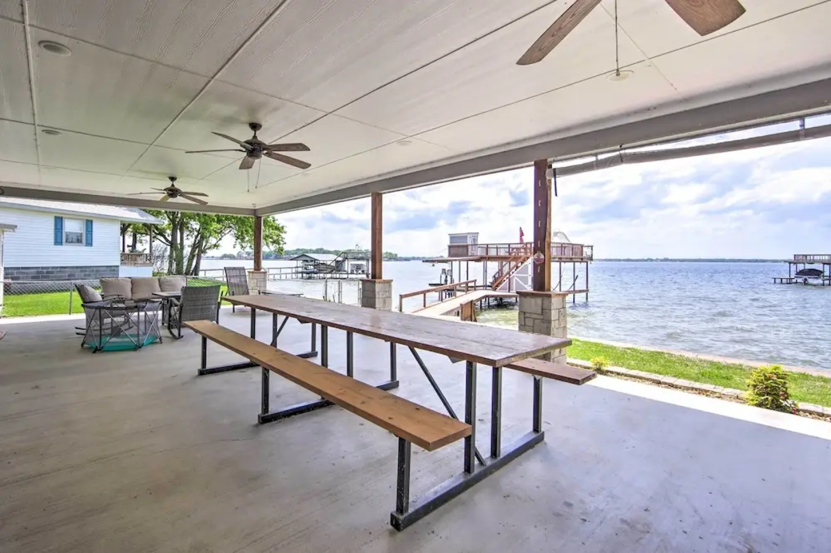 Private Dock & Boat House: Lakefront Mabank Home