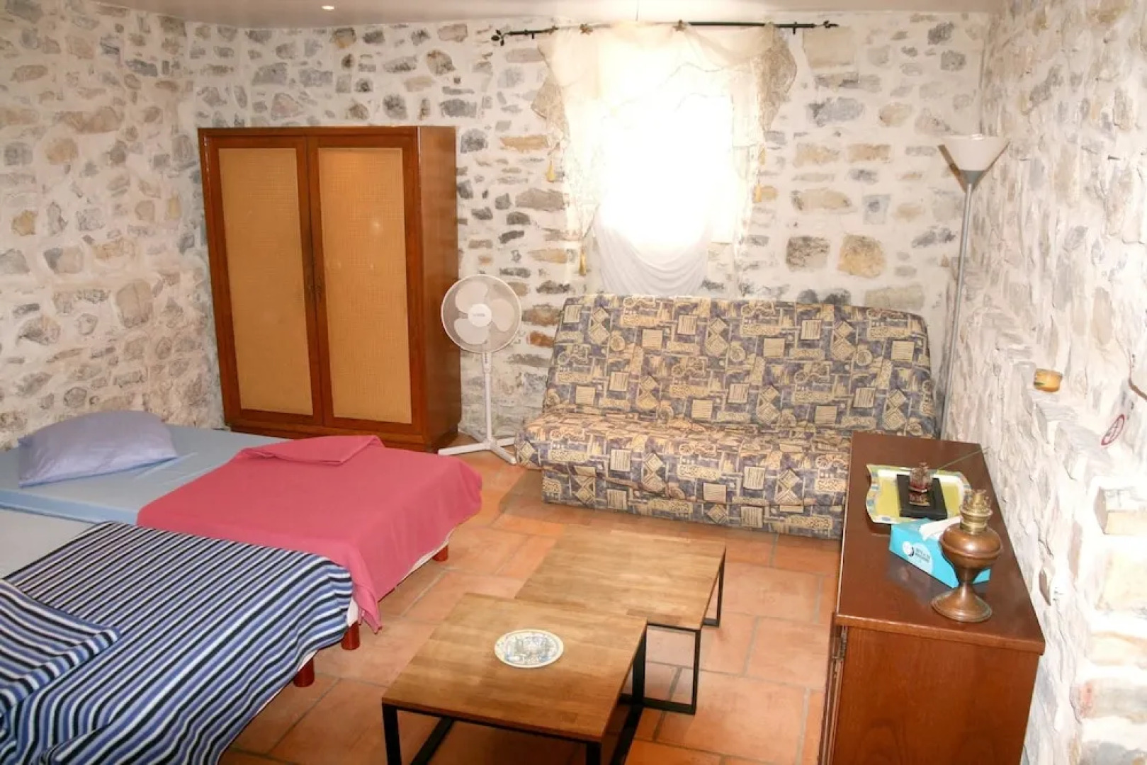 Studio in Grospierres, With Wonderful Mountain View, Pool Access, Encl