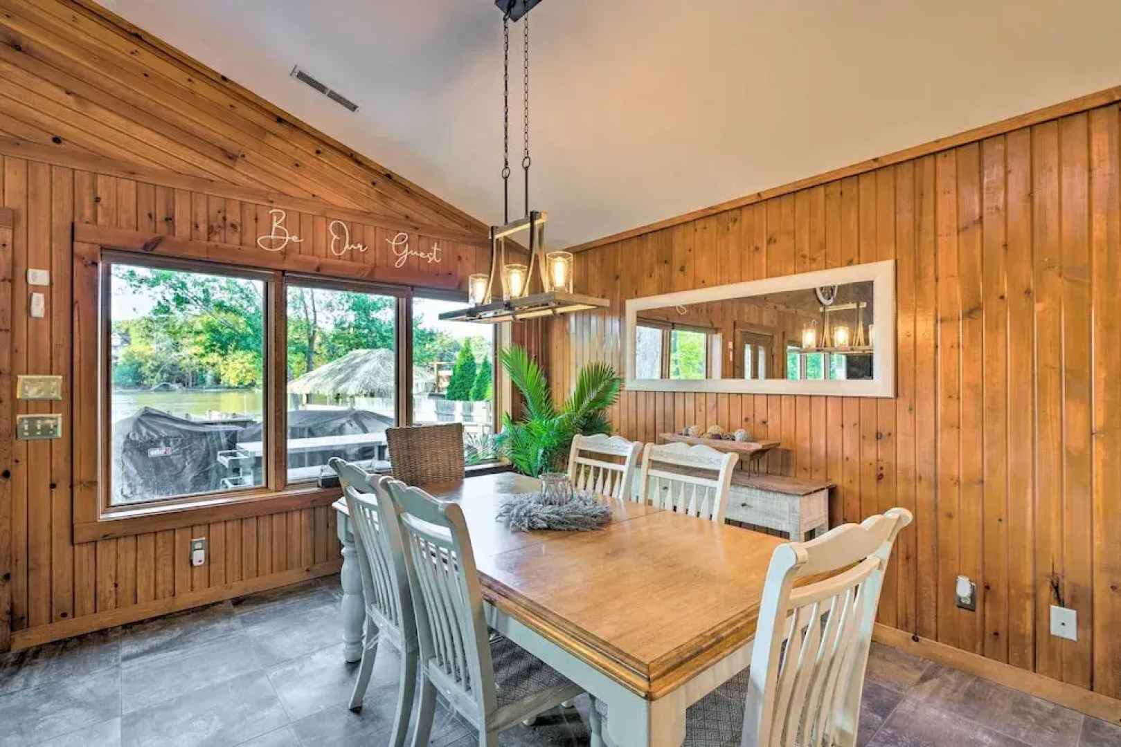 Boat Dock & Backyard: 'rock River Retreat'