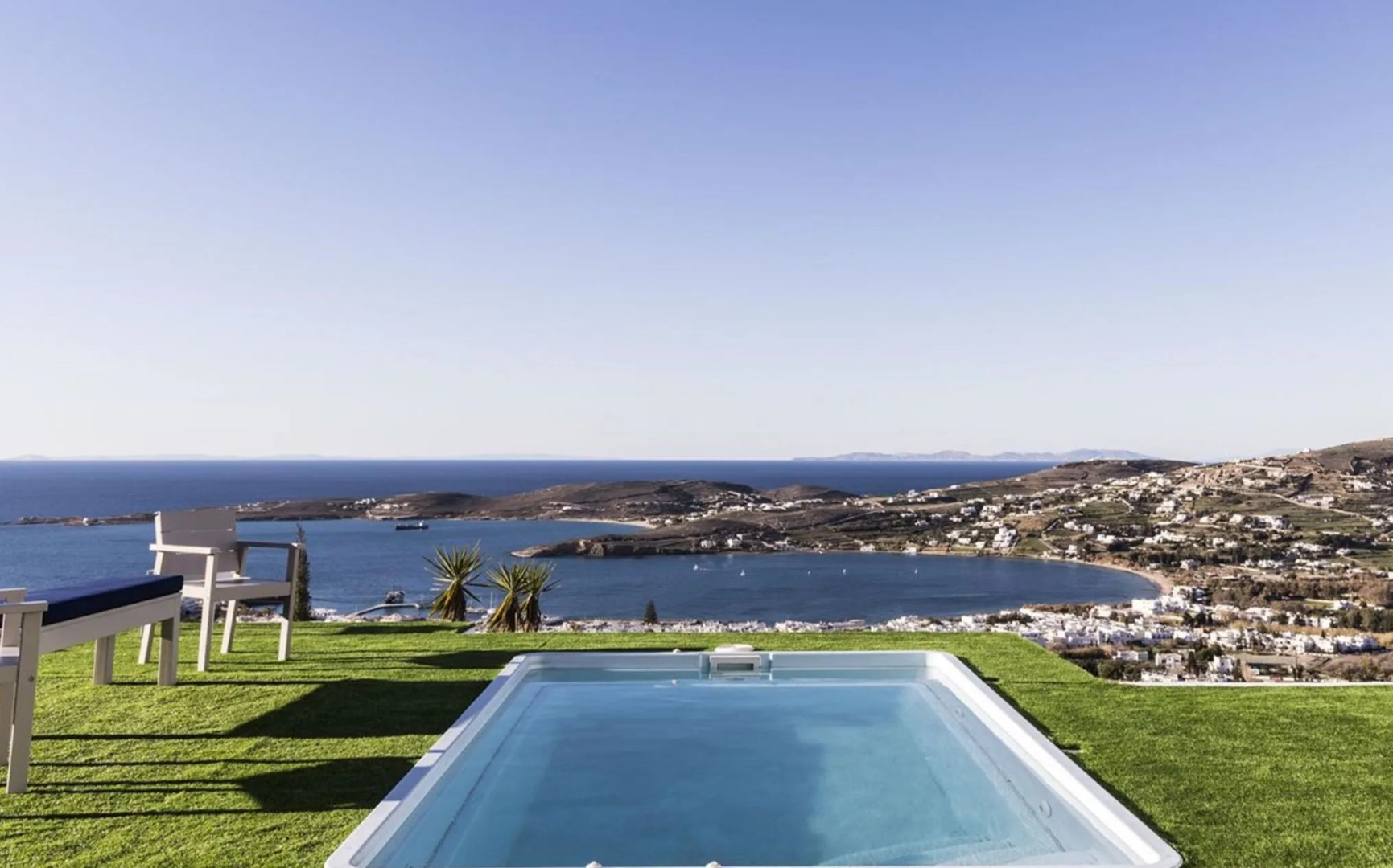 Fully Flexible Policy! Exclusive Luxury Amazing View Villa Sevi Paros Island, 6 Bedrooms 2 Kitchens Private Infinity Pool