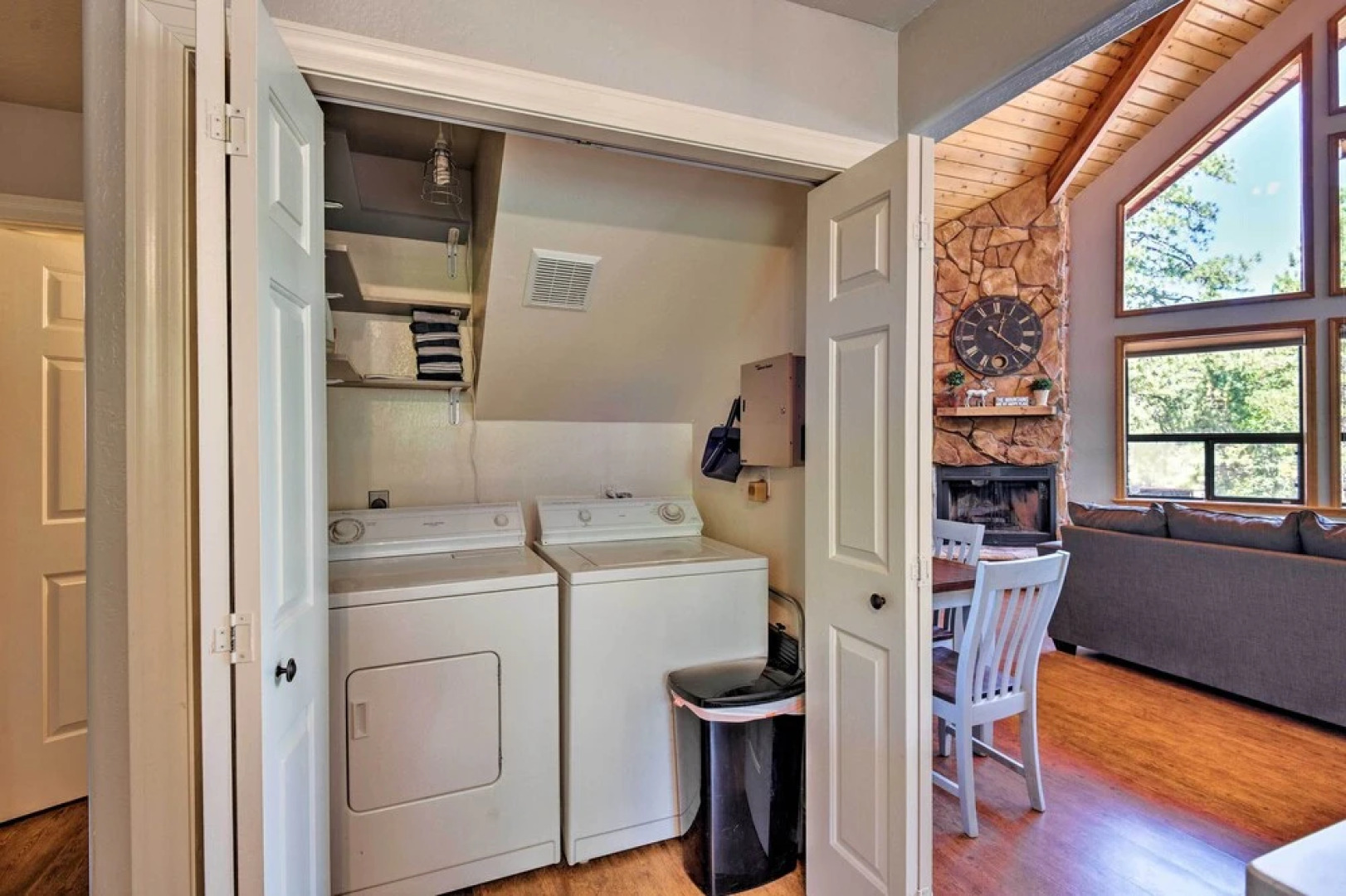 Fire Pit & Furnished Deck: Modern Munds Park Cabin