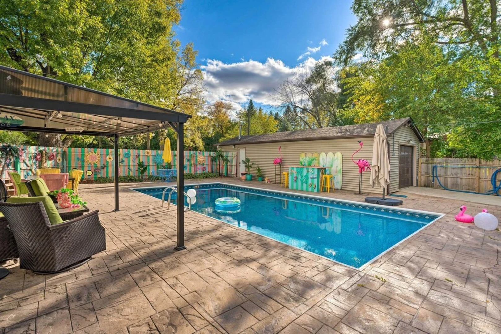 Boat Dock & Backyard: 'rock River Retreat'