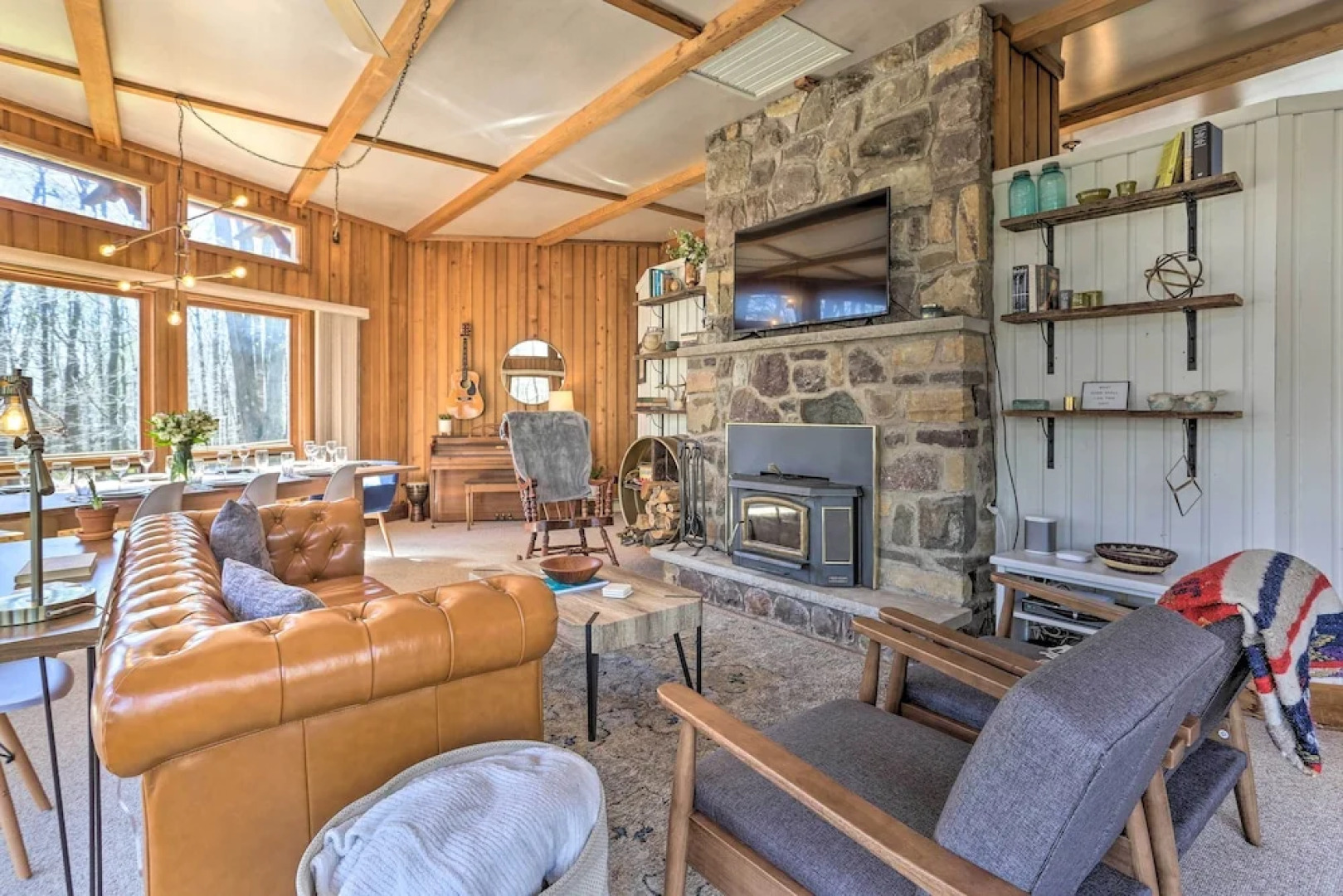 Walk to Big Bass Lake: Family Home w/ Deck!