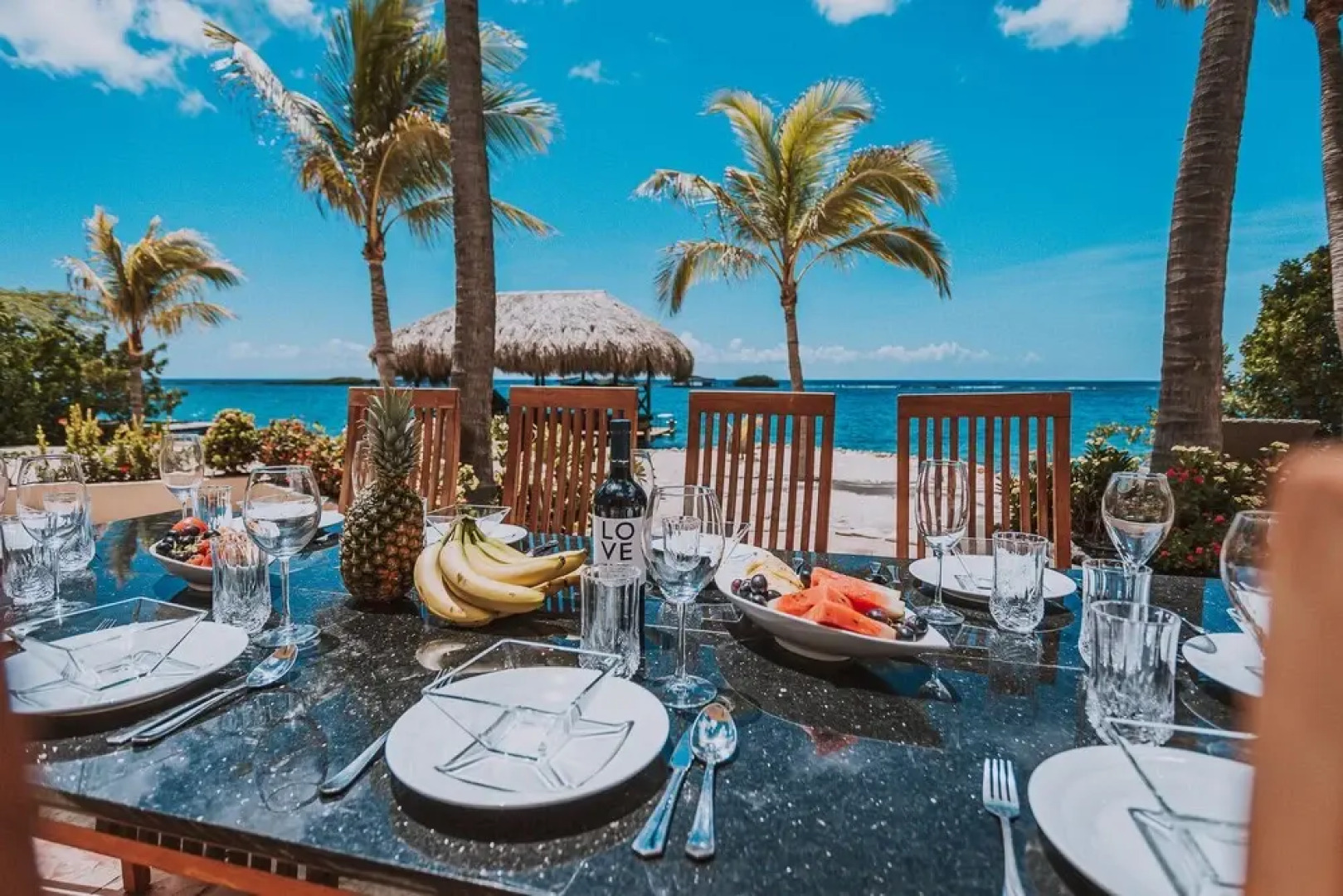 Private Beach Ocean Front Boat Dock Tiki Bar
