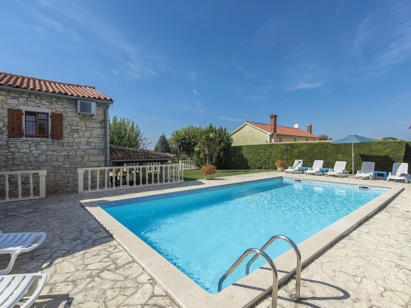 Stone Holiday House With a Spacious Yard and Private Pool