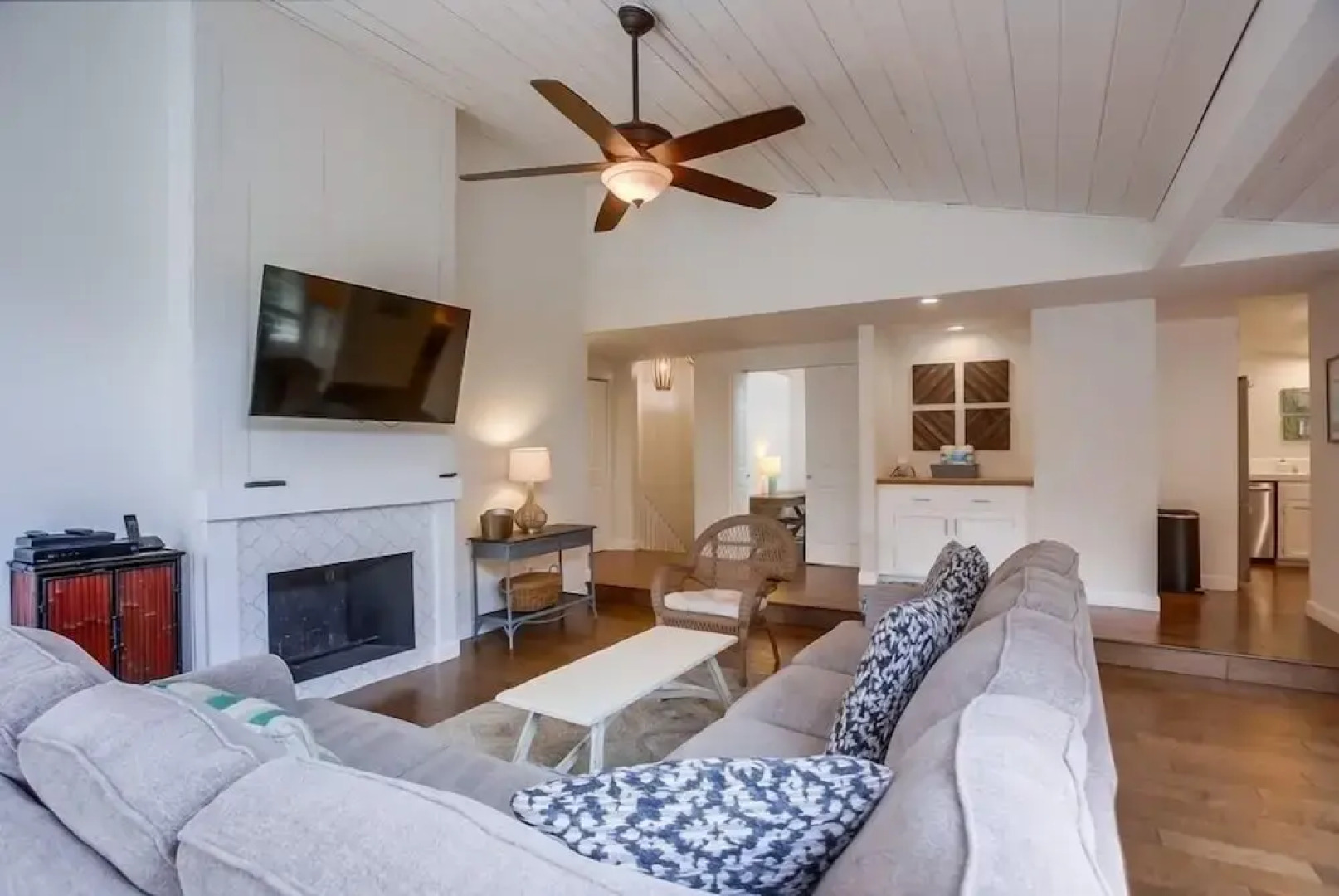 Beachfront Townhome in Solana Beach features Private Den SS166 by RedAwning