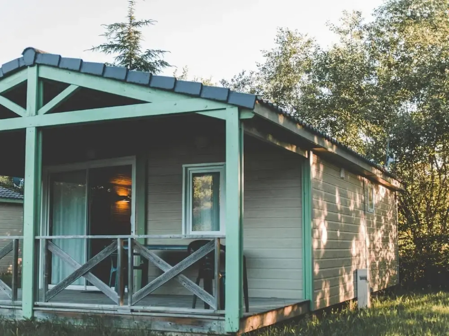 Wooden Chalet With Covered Terrace, on the Edge of a Lake
