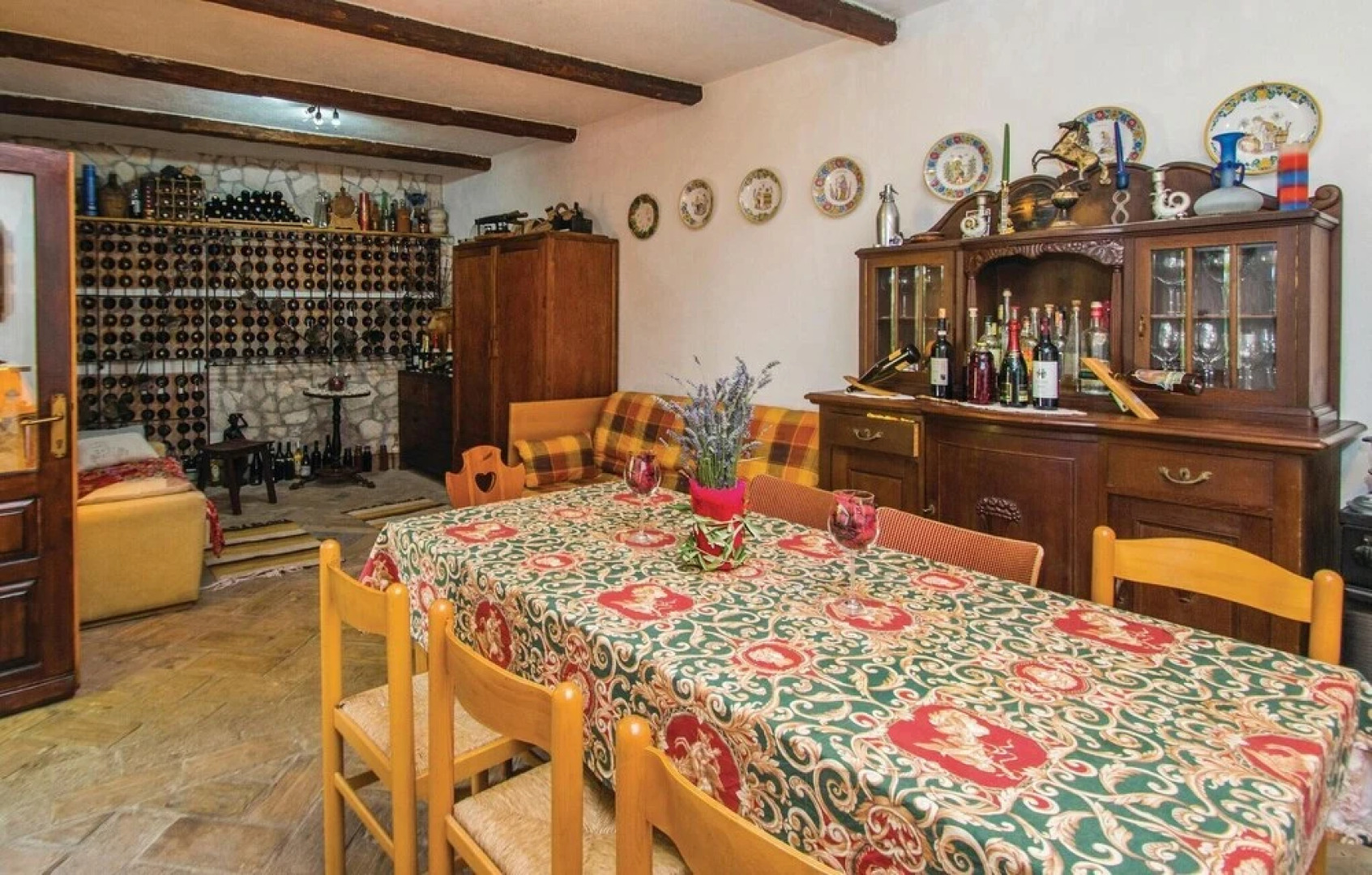 Beautiful Home in Nedescina with Hot Tub, Sauna & 1 Bedrooms